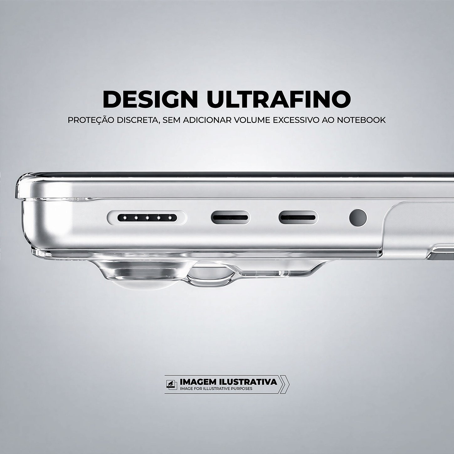 Capa Ultrafina Transparente para MacBook Neo 13" com Proteção em Policarbonato Rígido, Suporte Kickstand e Ventilação Inferior - Armor Stand - Gshield