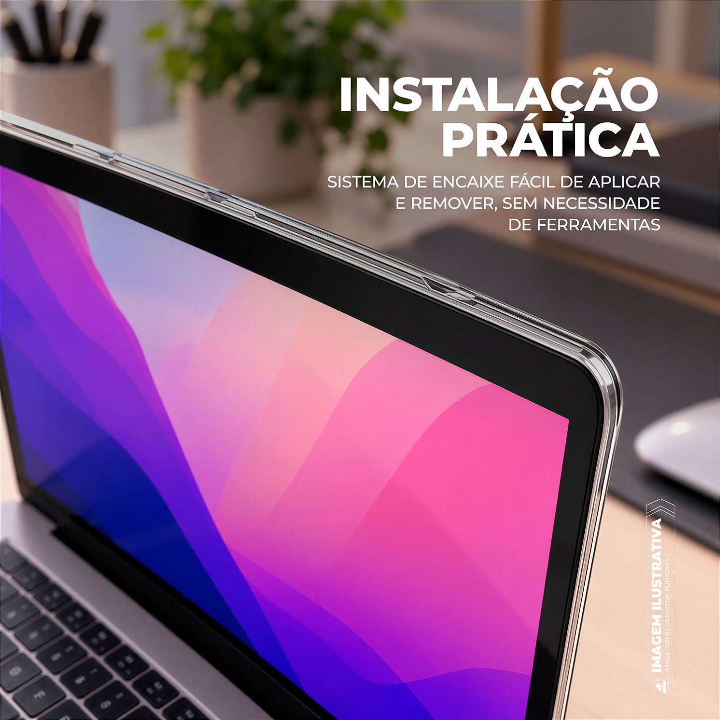 Capa Ultrafina Transparente para MacBook Neo 13" com Proteção em Policarbonato Rígido, Suporte Kickstand e Ventilação Inferior - Armor Stand - Gshield