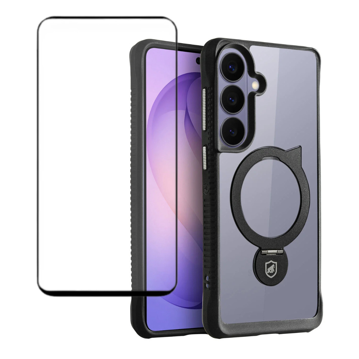 Kit Capa Raptor e Pelicula Dual Glass Preta para Samsung Galaxy S26 - Gshield