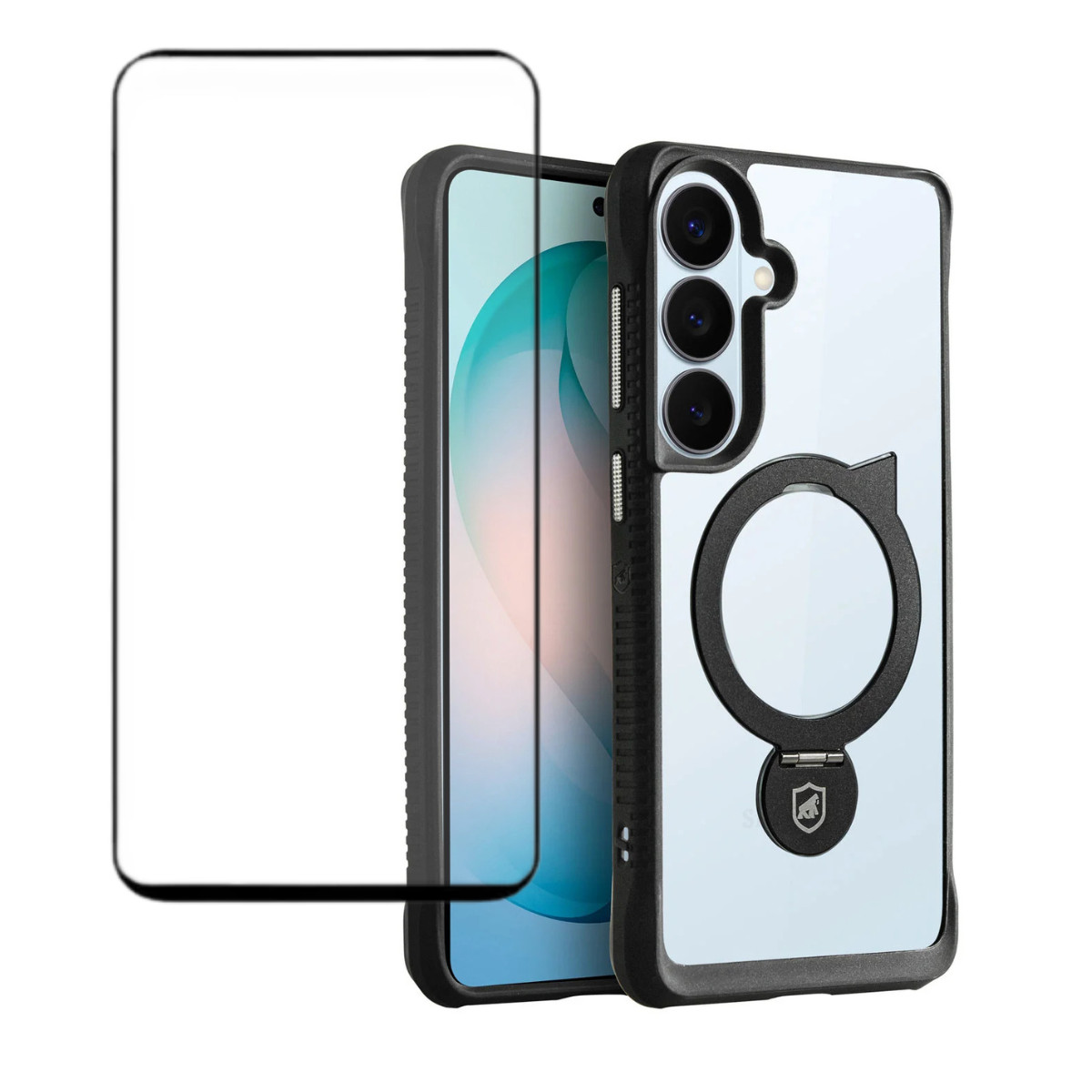 Kit Capa Raptor e Pelicula Dual Glass Preta para Samsung Galaxy S26 Plus - Gshield
