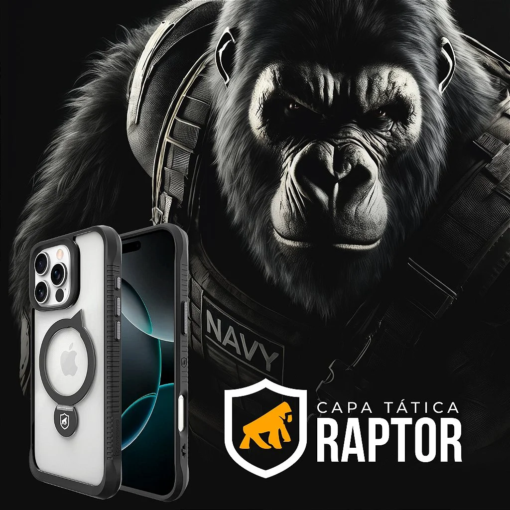 Kit Capa Raptor e Pelicula Dual Glass Preta para Samsung Galaxy S26 Plus - Gshield
