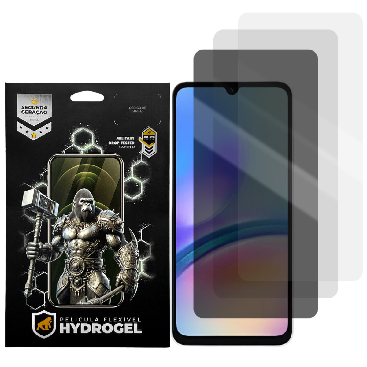 Kit 3 Películas Hydrogel para Samsung Galaxy A56 5G - HD / Fosca / Privacidade - Gshield