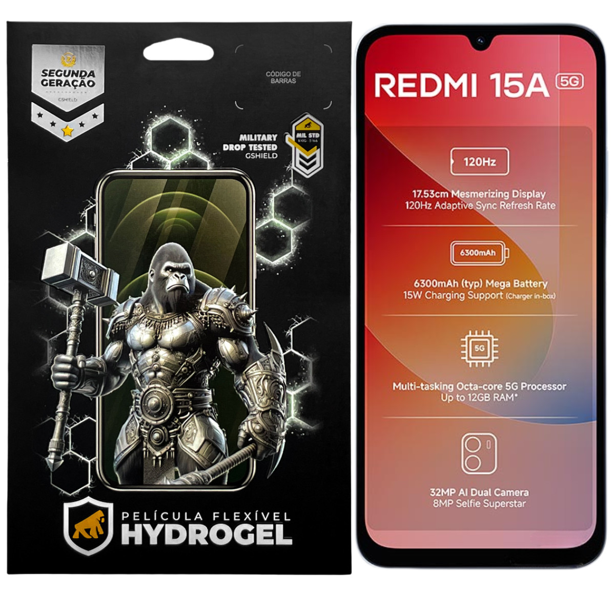 Película para Xiaomi Redmi 15A 5G - Hydrogel HD - Gshield