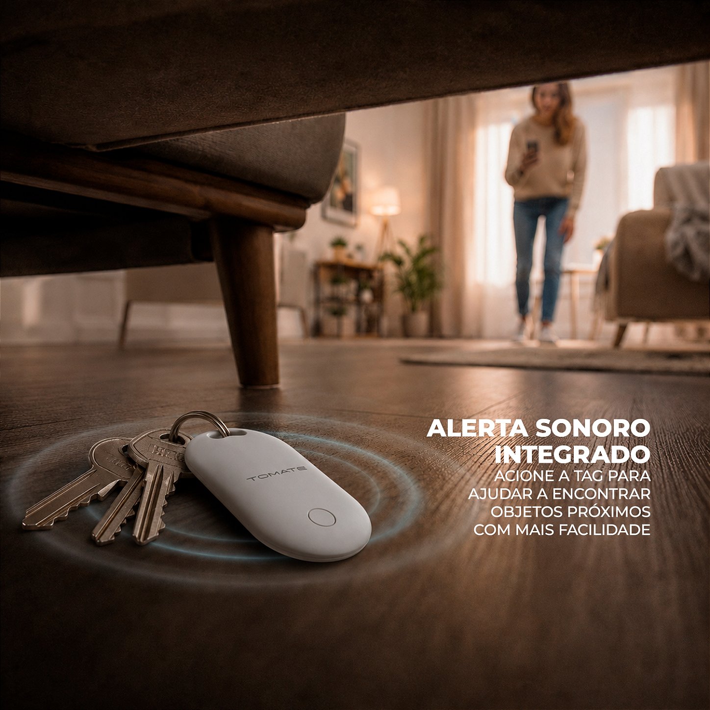 Rastreador Localizador Bluetooth Smart Tag ST-01 Resistente à Água compatível com Apple - Tomate - foto 5