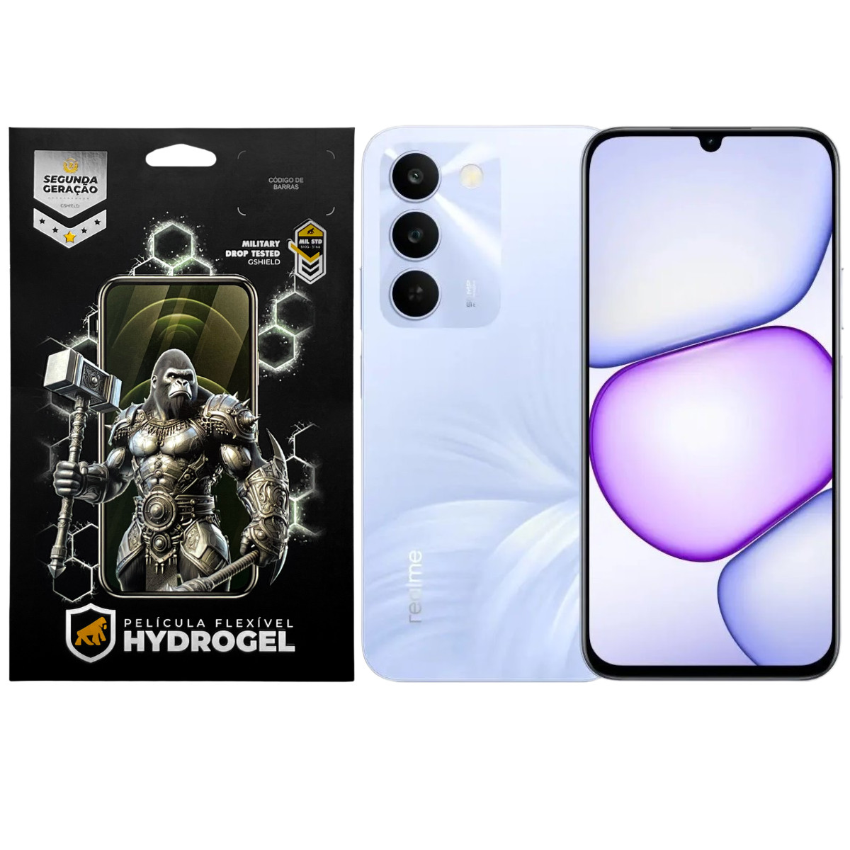 Kit Película Frontal + Traseira para Realme C100 - Proteção Completa - Gshield