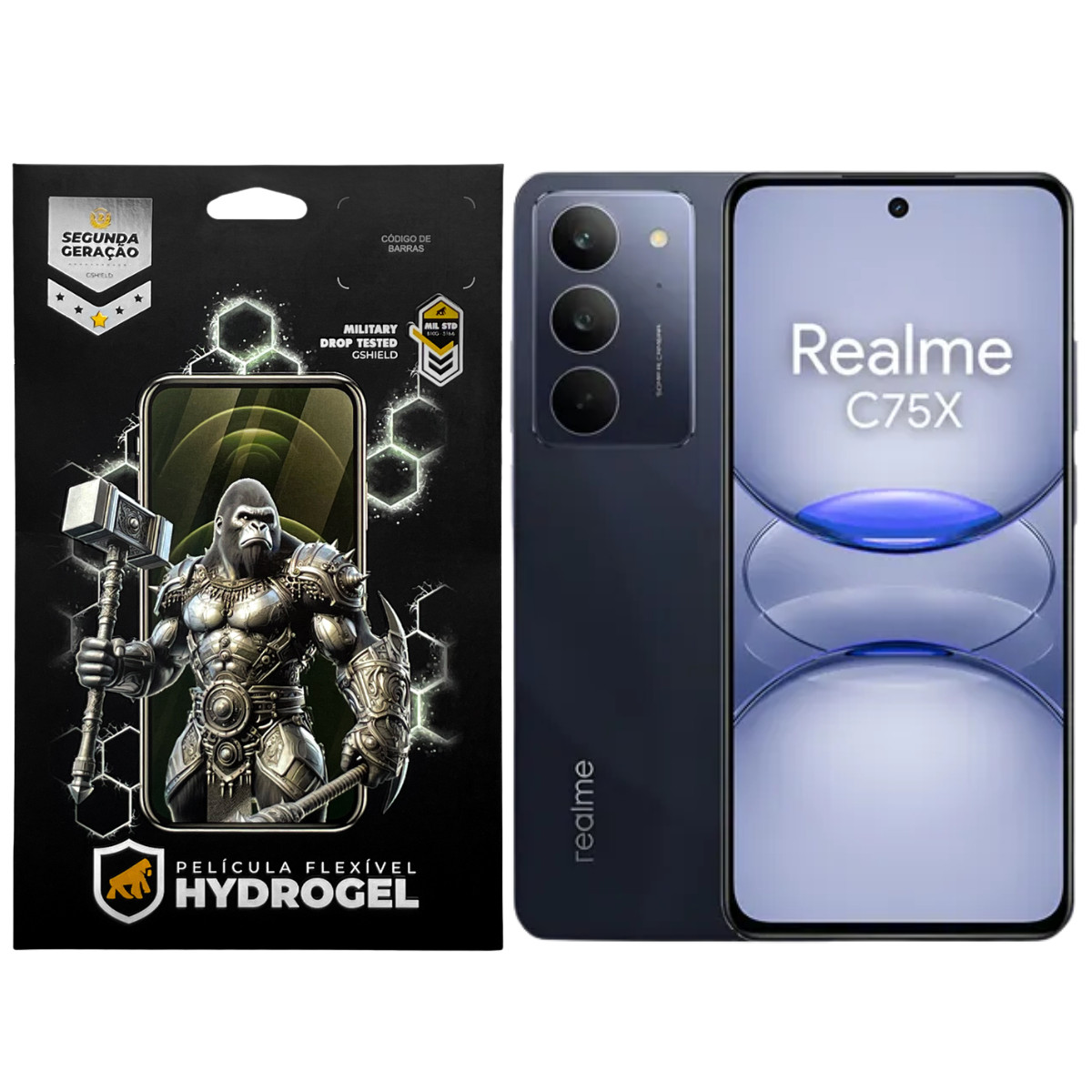 Kit Película Frontal + Traseira para Realme C75x - Proteção Completa - Gshield