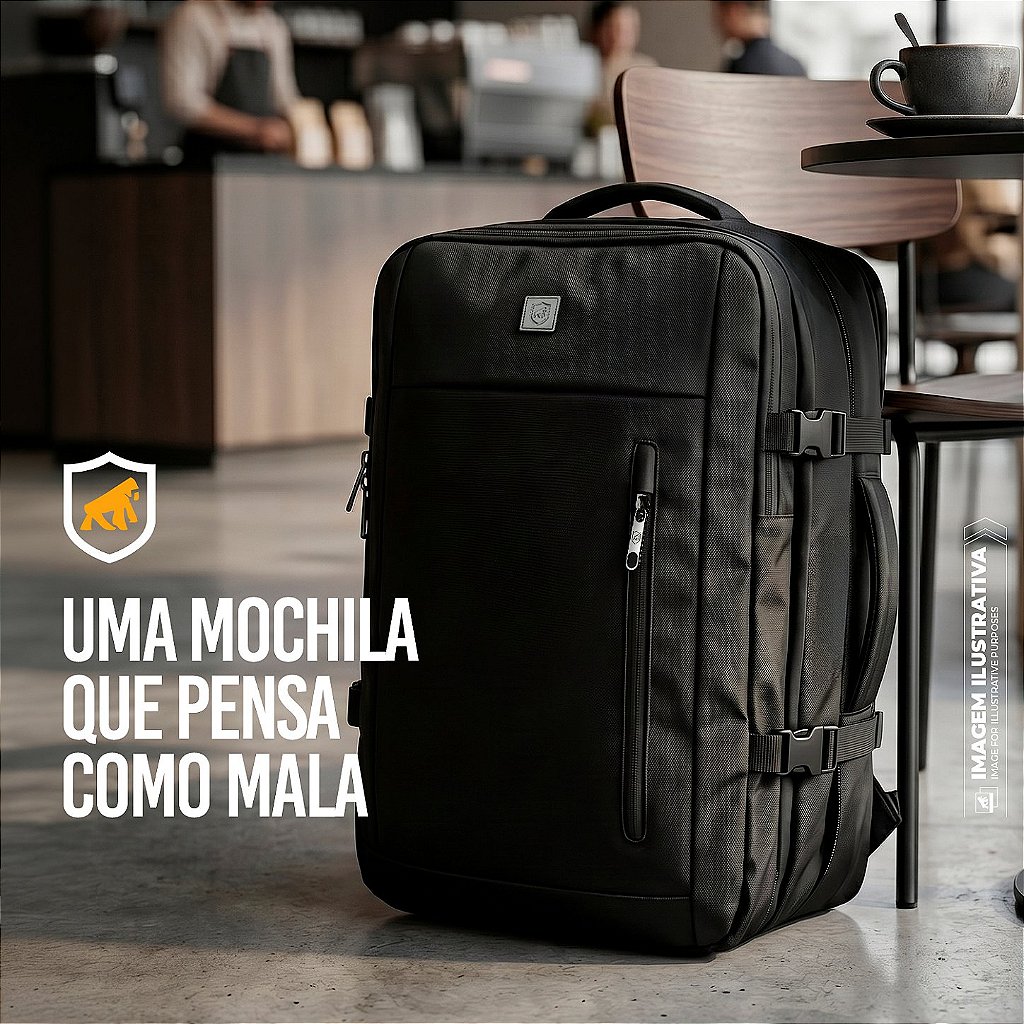 Kit Mochila Mala de Mão e Bomba de Sucção Survivor + Necessaire Organizadora Discovery - Gshield - foto 4