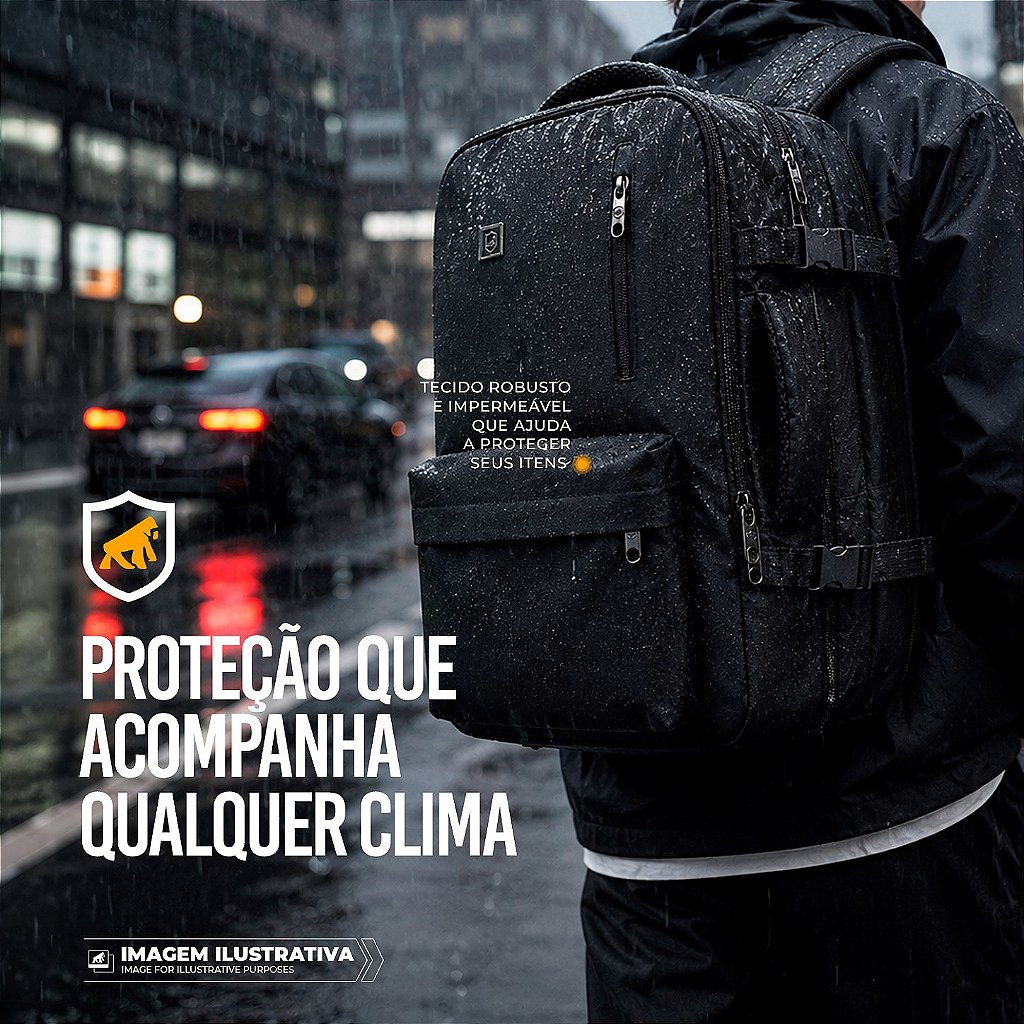 Kit Mochila Bolsa de Viagem 33L Symetric + Necessaire Organizadora Discovery - Gshield - foto 4