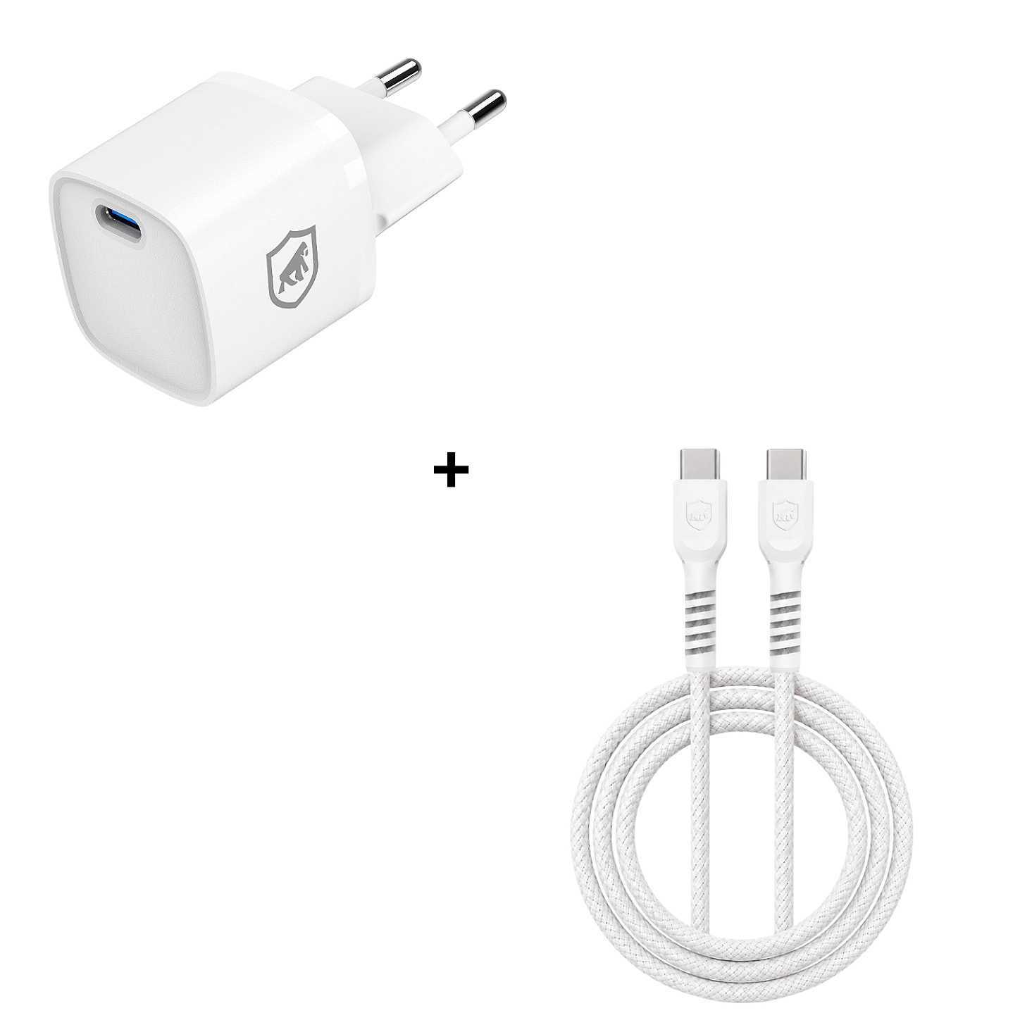 Kit Carregador de Parede Universal 20W + Cabo Dual Armor 1M Tipo C / Tipo C 65W - Gshield