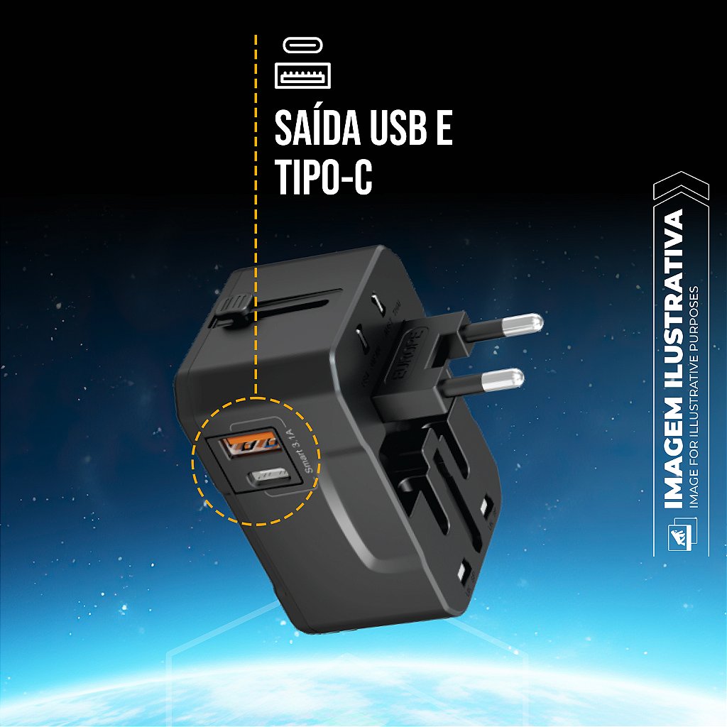 Kit Carregador Universal Turbo Power Delivery + Cabo Dual Shock Tipo C / Type C 1.2m - Gshield