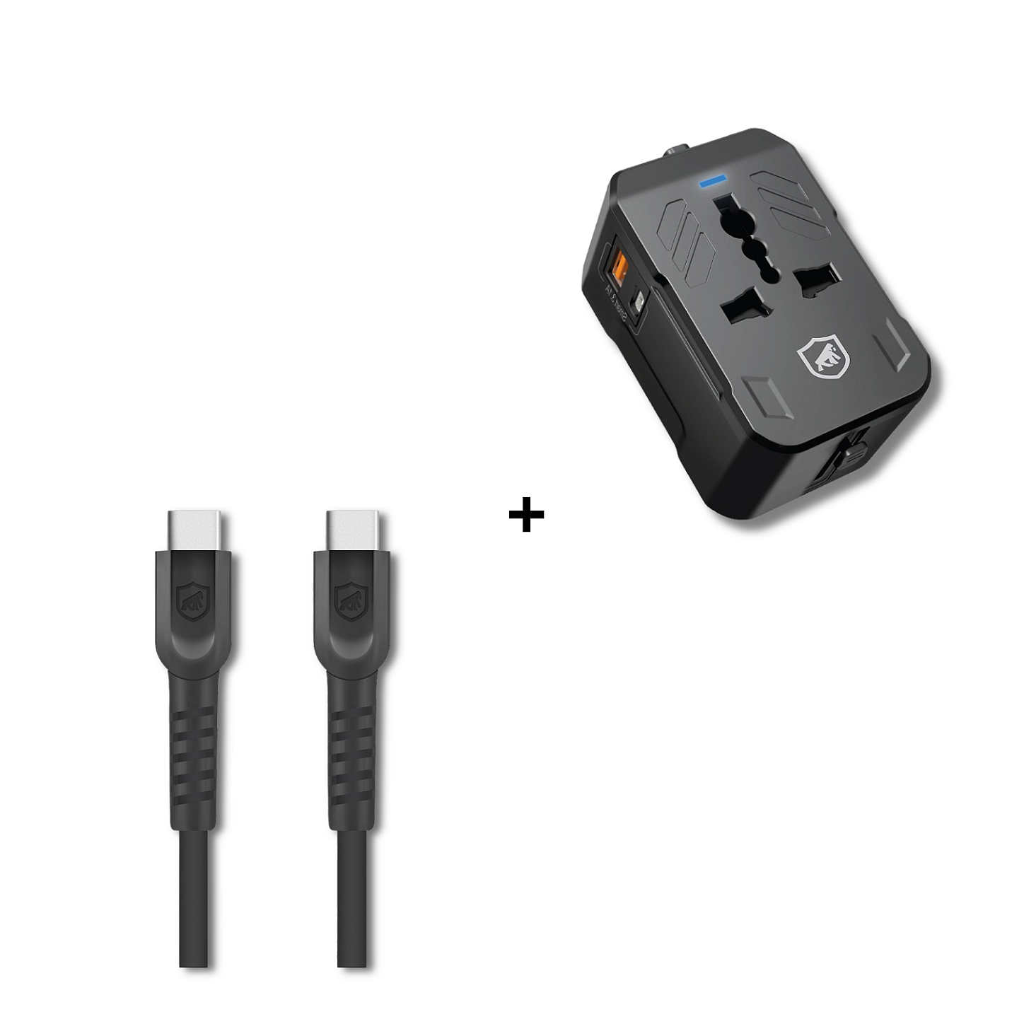 Kit Carregador Universal Turbo Power Delivery + Cabo Dual Shock Tipo C / Type C 1.2m - Gshield