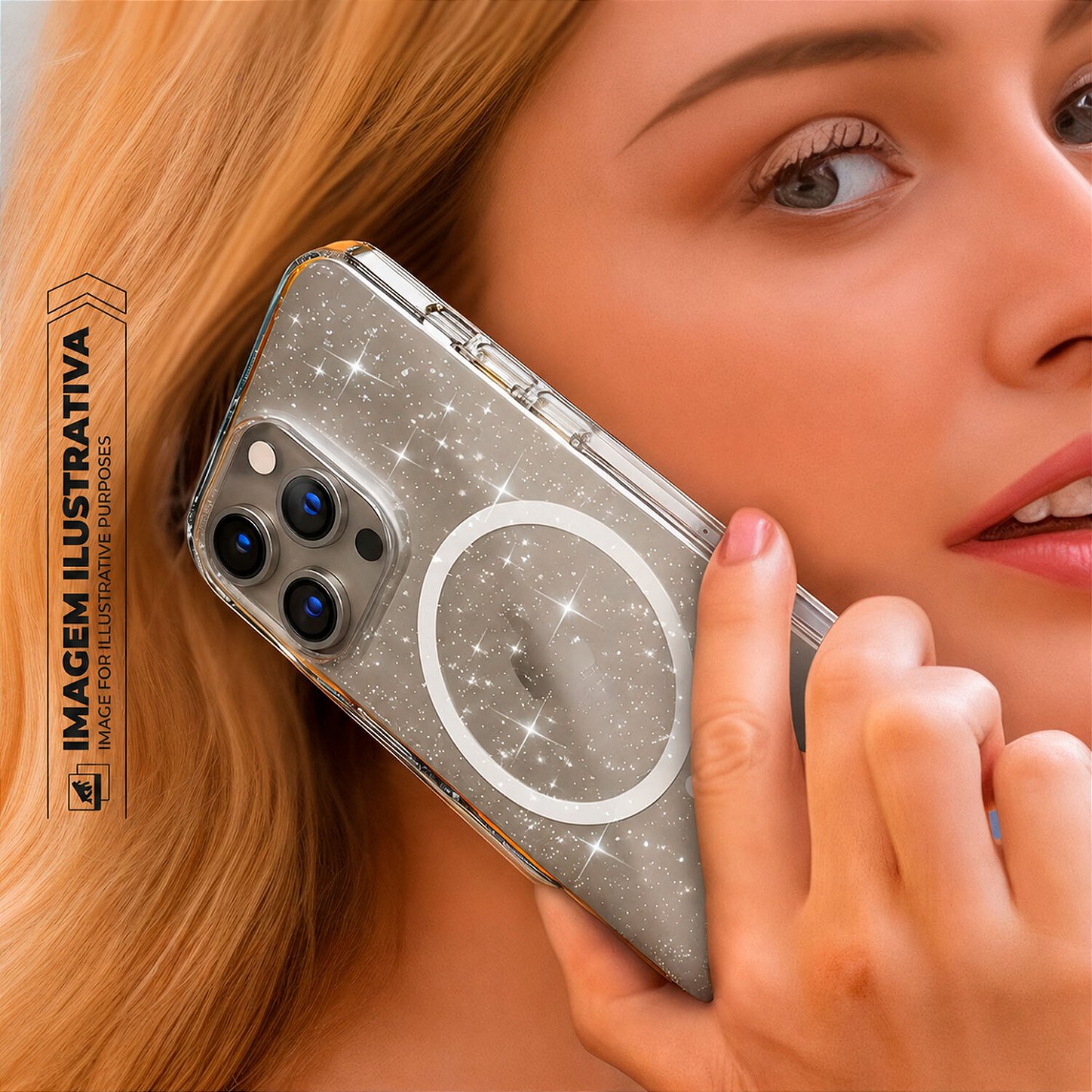 Capa para iPhone 16 Pro - MagSafe Glitter - Gshield - foto 5