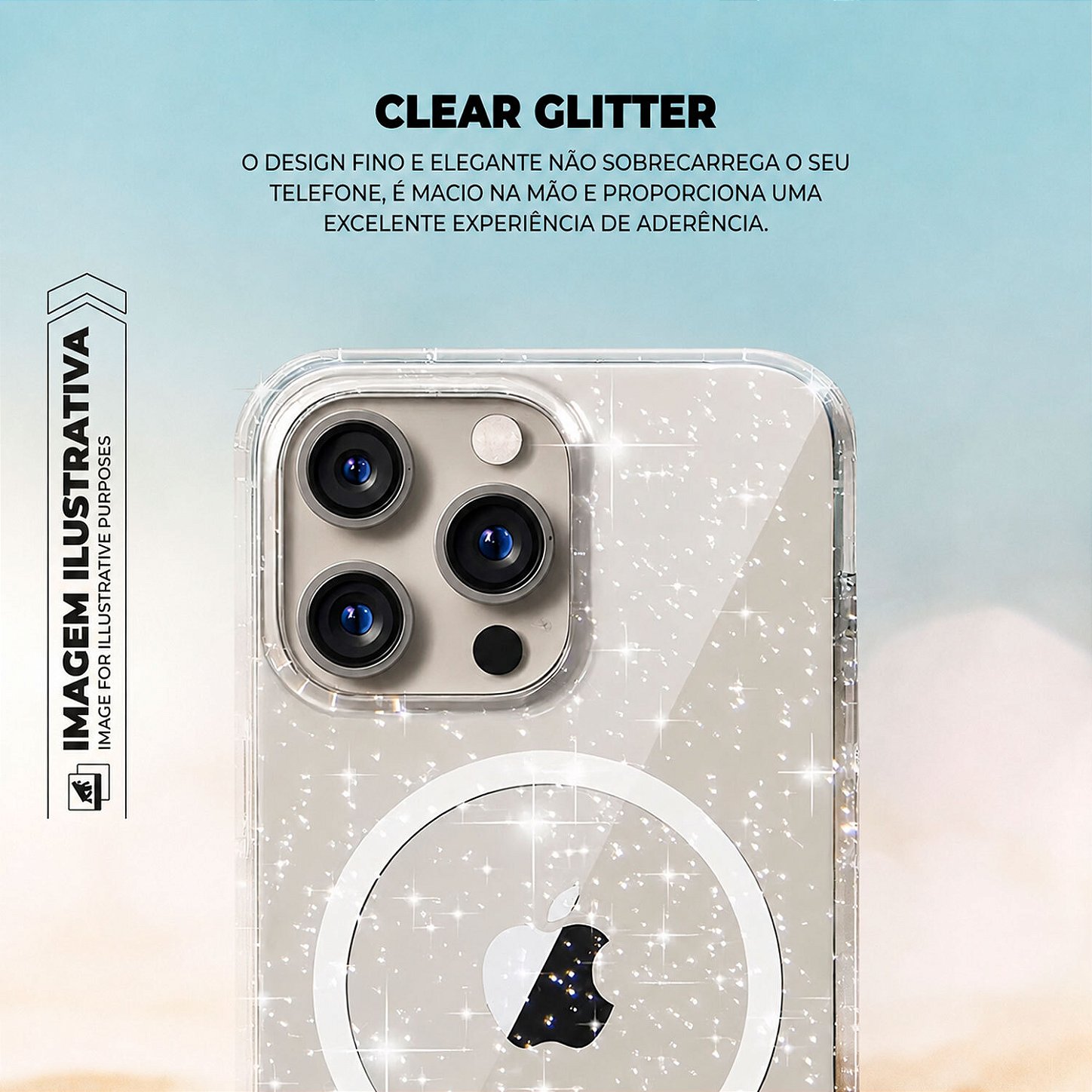 Capa para iPhone 16 Pro - MagSafe Glitter - Gshield - foto 2
