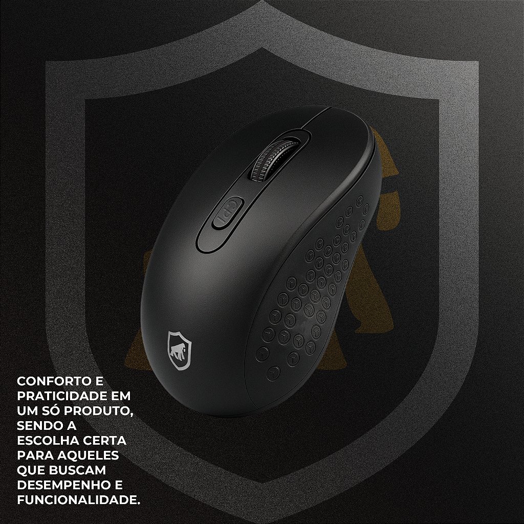 Kit Mouse sem Fio USB-A com Adaptador Tipo C + Pilha AA 1 Unidade Recarregável Powerfast - Gshield - foto 3
