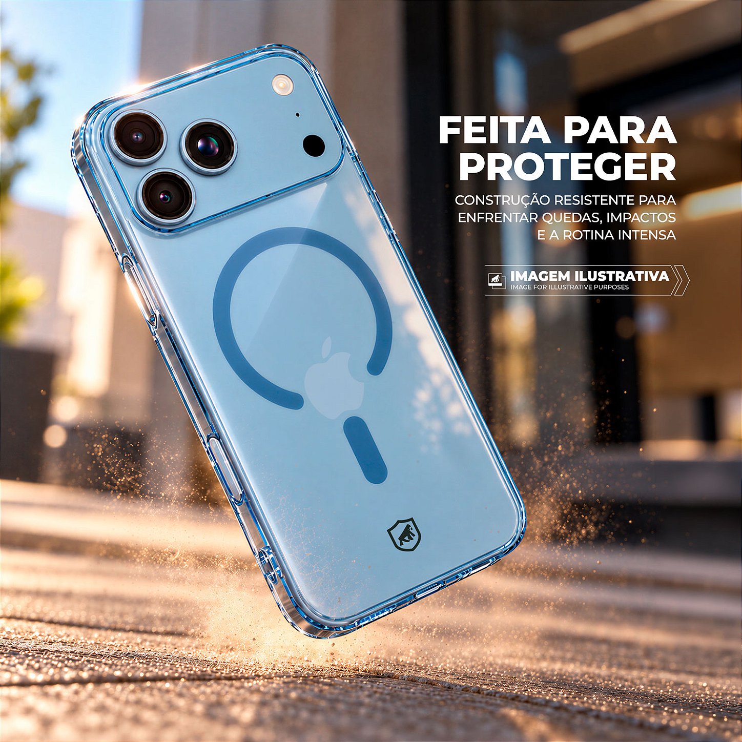 Capa para iPhone 17 Pro Max / 18 Pro Max - Crystal Slim Magsafe - NÃO AMARELA - Glacial - Gshield - foto 5
