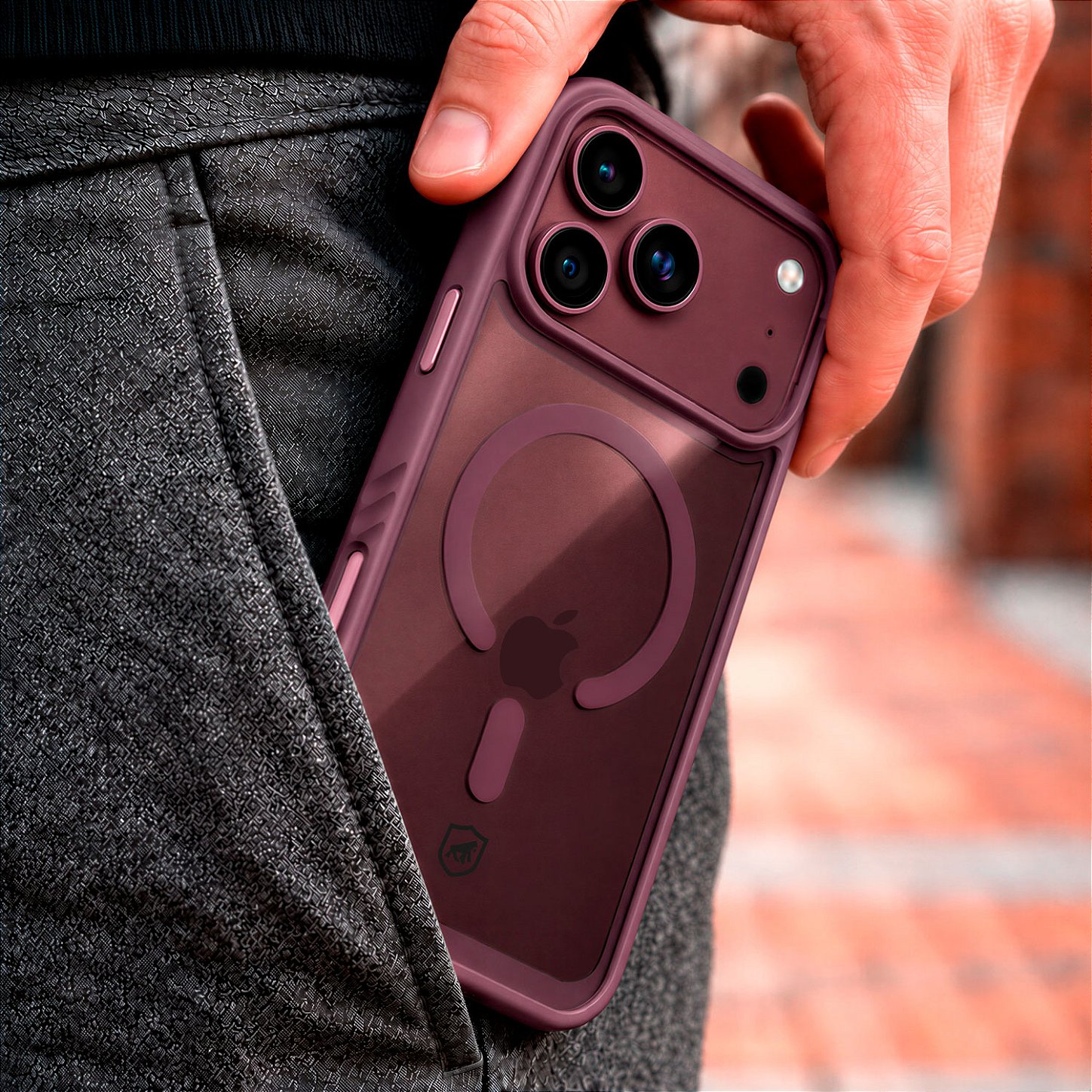 Capa para iPhone 17 Pro Max / 18 Pro Max - Magsafe Wave Bordô - Gshield - foto 6