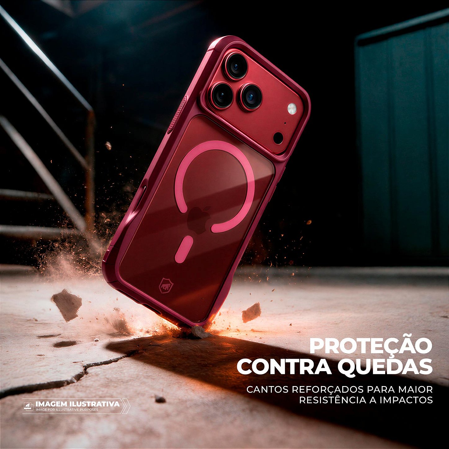 Capa para iPhone 17 Pro Max / 18 Pro Max - Octacore Magsafe - Bordô - Gshield - foto 2