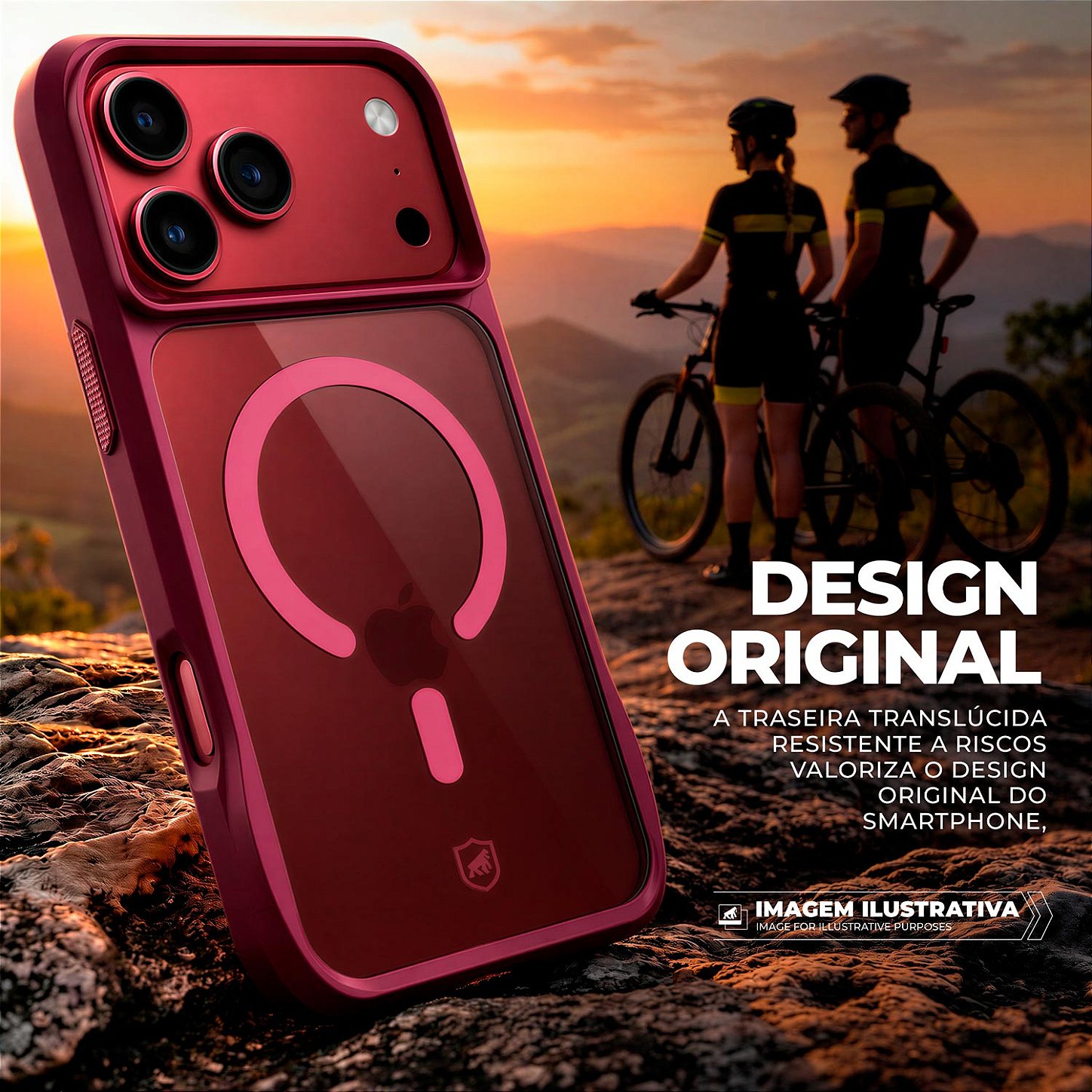 Capa para iPhone 17 Pro Max / 18 Pro Max - Octacore Magsafe - Bordô - Gshield - foto 4