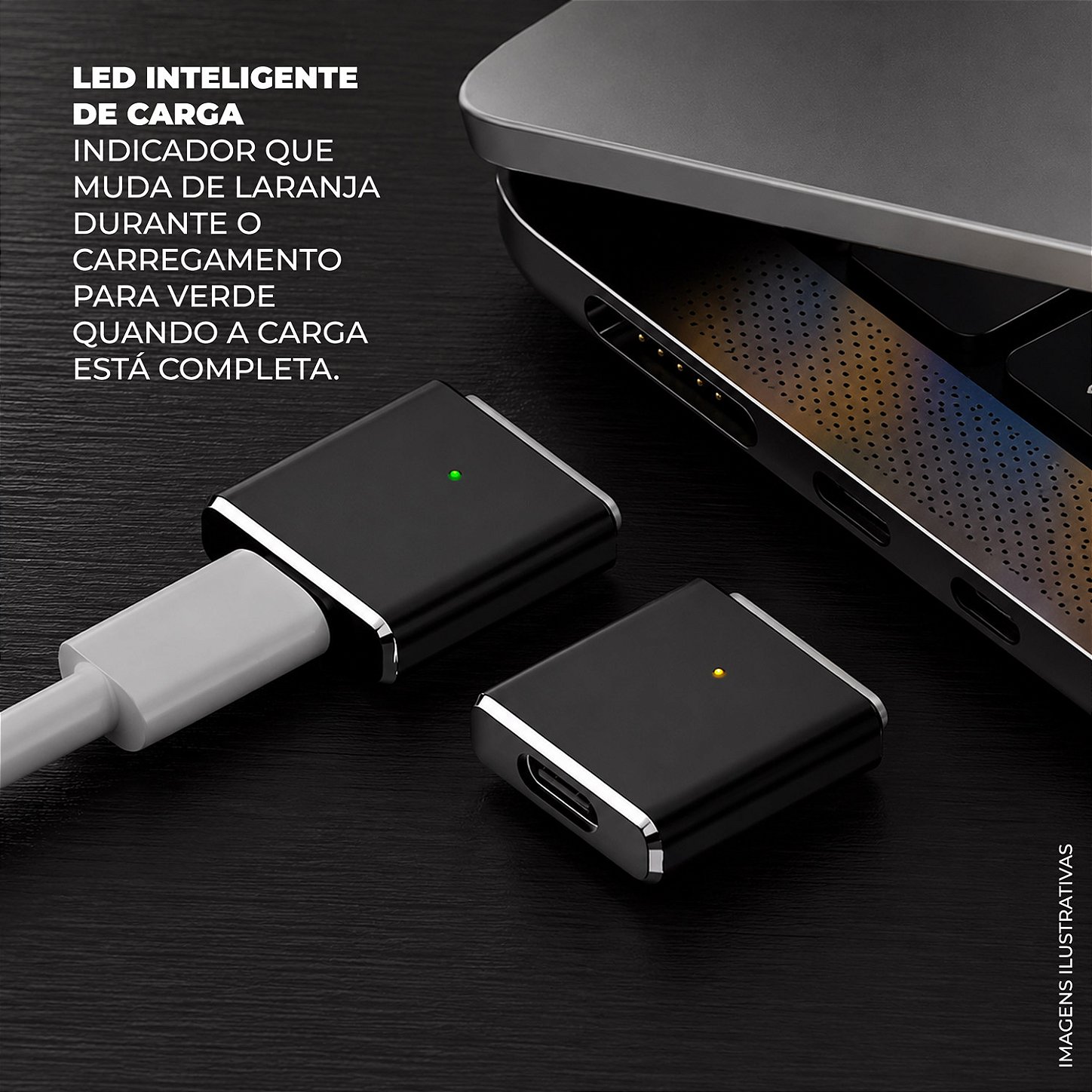 Kit Adaptador Conector USB-C / Magsafe 3 para Macbook Air / Pro + Cabo Dual Tech Tipo C / USB-C - Gshield - foto 7