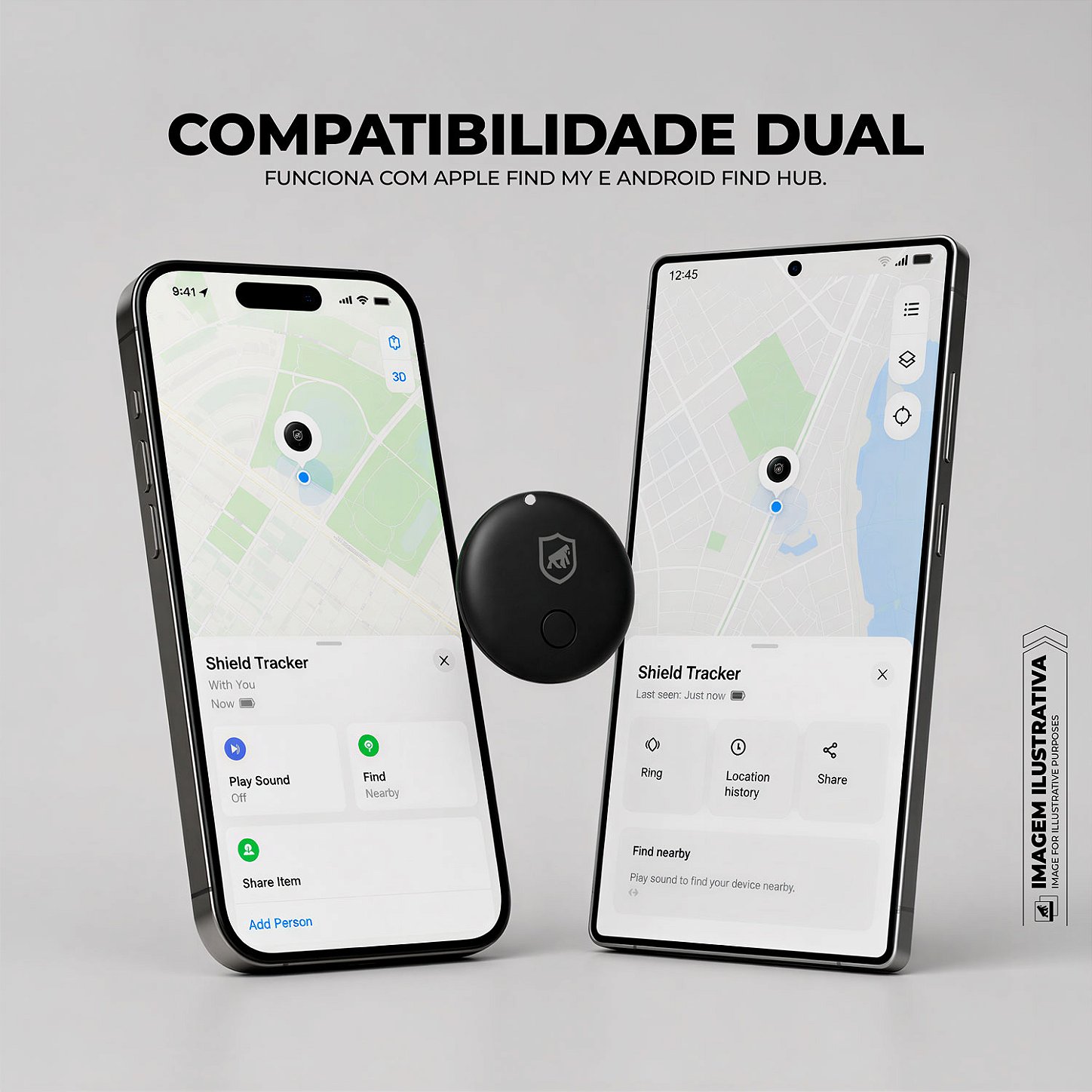 3 Unidades - Rastreador Localizador iTag Hybrid Bluetooth para Android e iOS com Alerta Sonoro - Gshield - foto 3