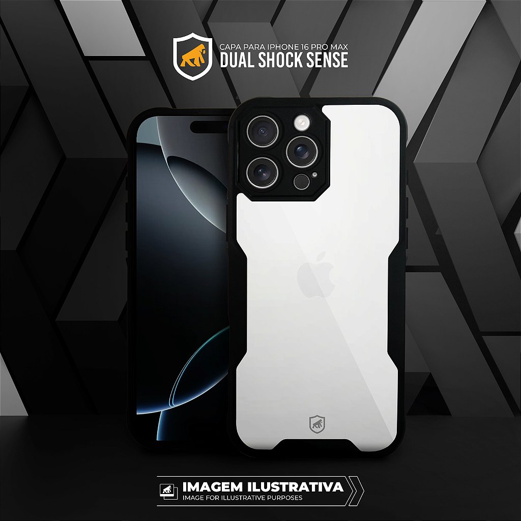 Capa para iPhone 18 Pro - Dual Shock Sense Preta - Gshield - foto 6