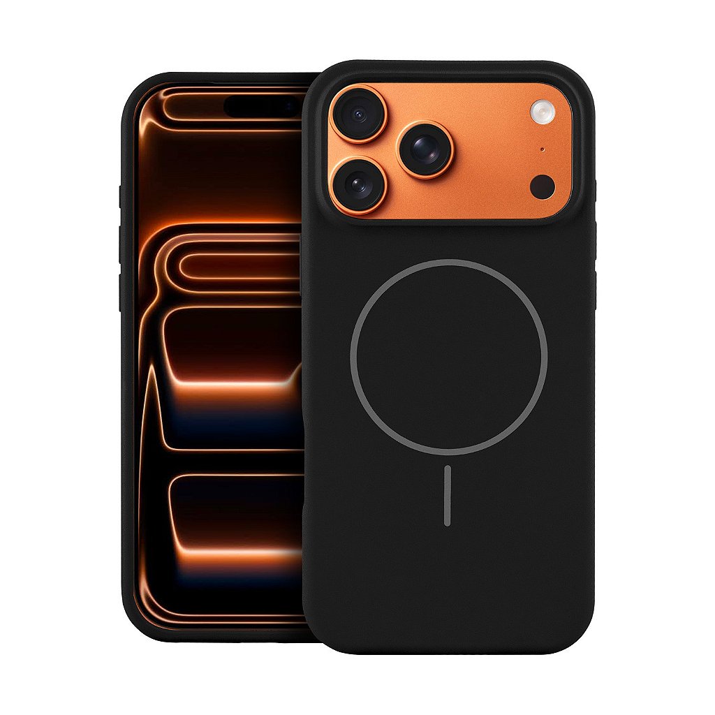 Capa para iPhone 18 Pro Max - Silicon Liquid Magsafe - Preta - Gshield