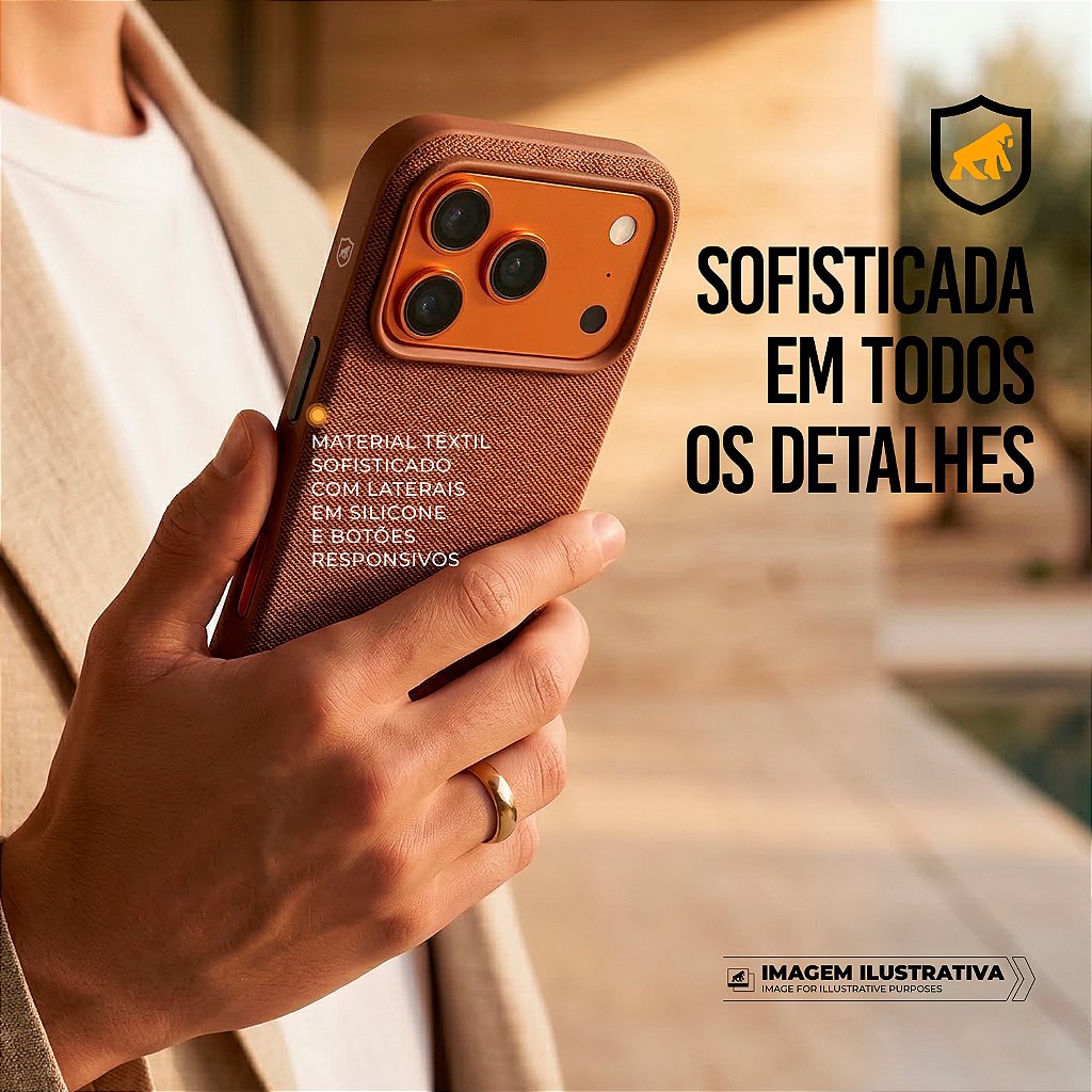 Capa para iPhone 18 Pro - Woov - Marrom - Gshield - foto 2