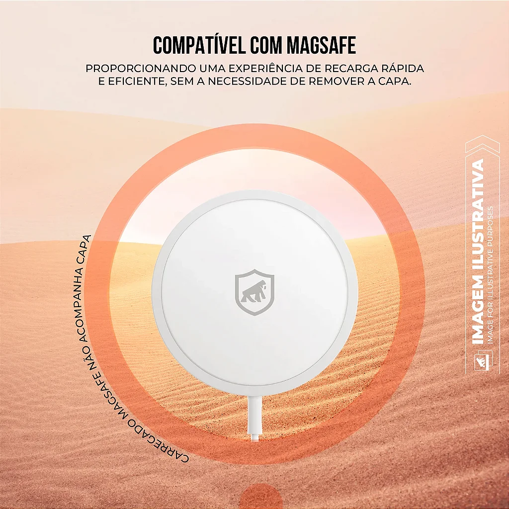 Capa para iPhone 18 Pro Max + Protetor de Lente - MagSafe Titanium Desert - Gshield