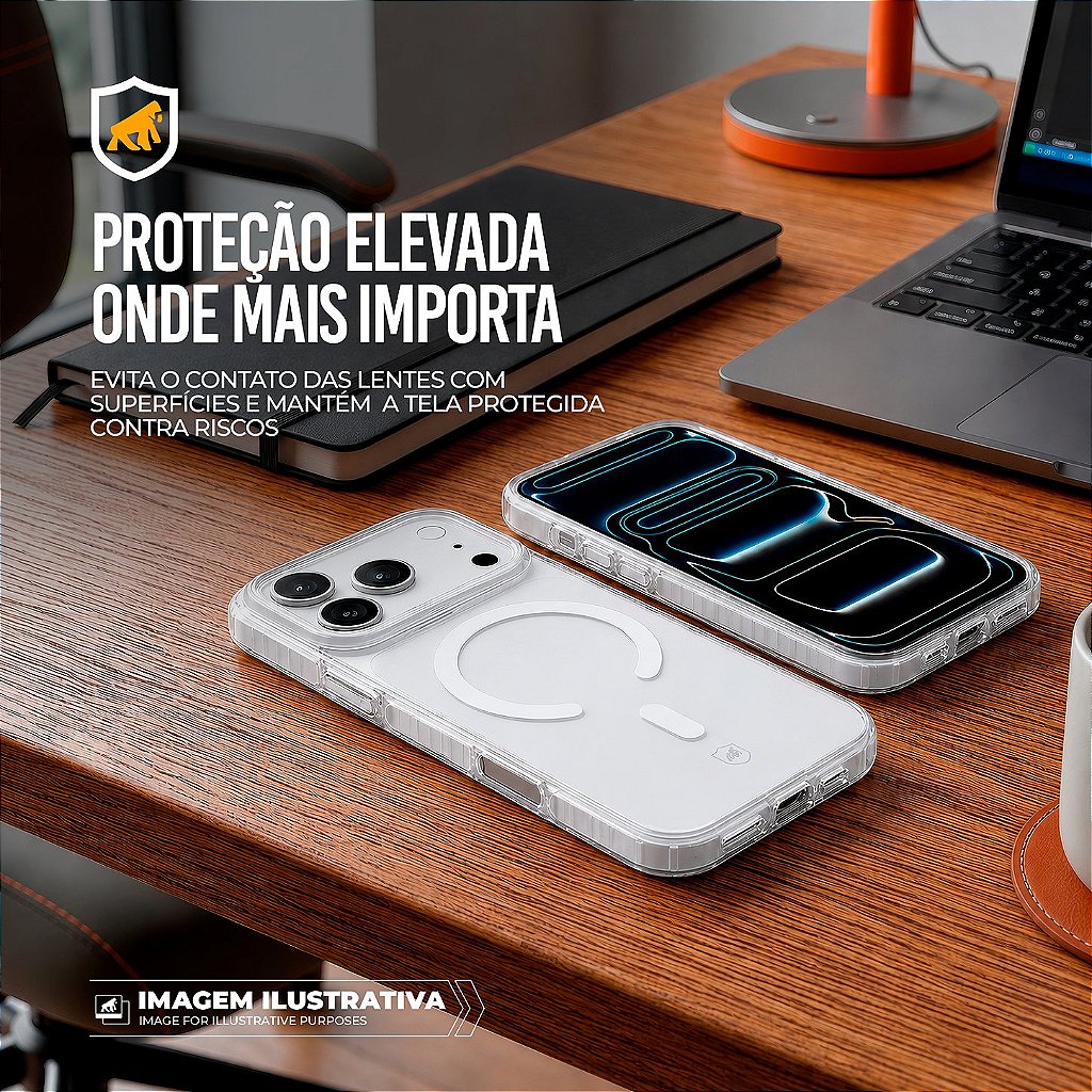 Capa para iPhone 18 Pro - Akroma Magsafe - Branca - Gshield