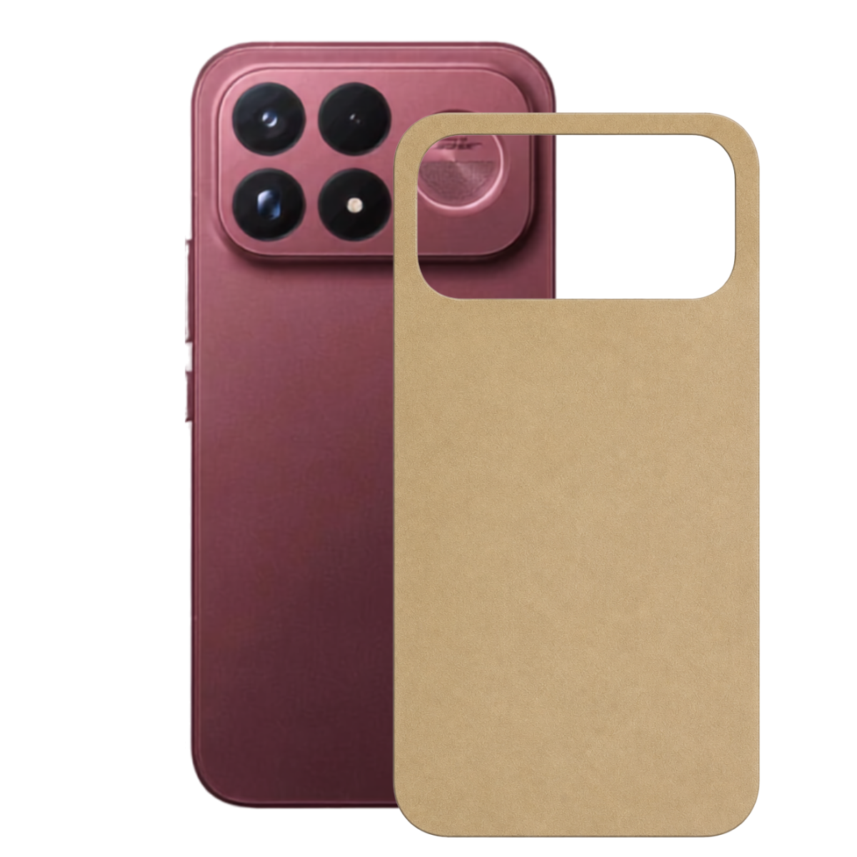 Película para Xiaomi Poco F9 Ultra - Traseira Efeito Couro Bege - Gshield