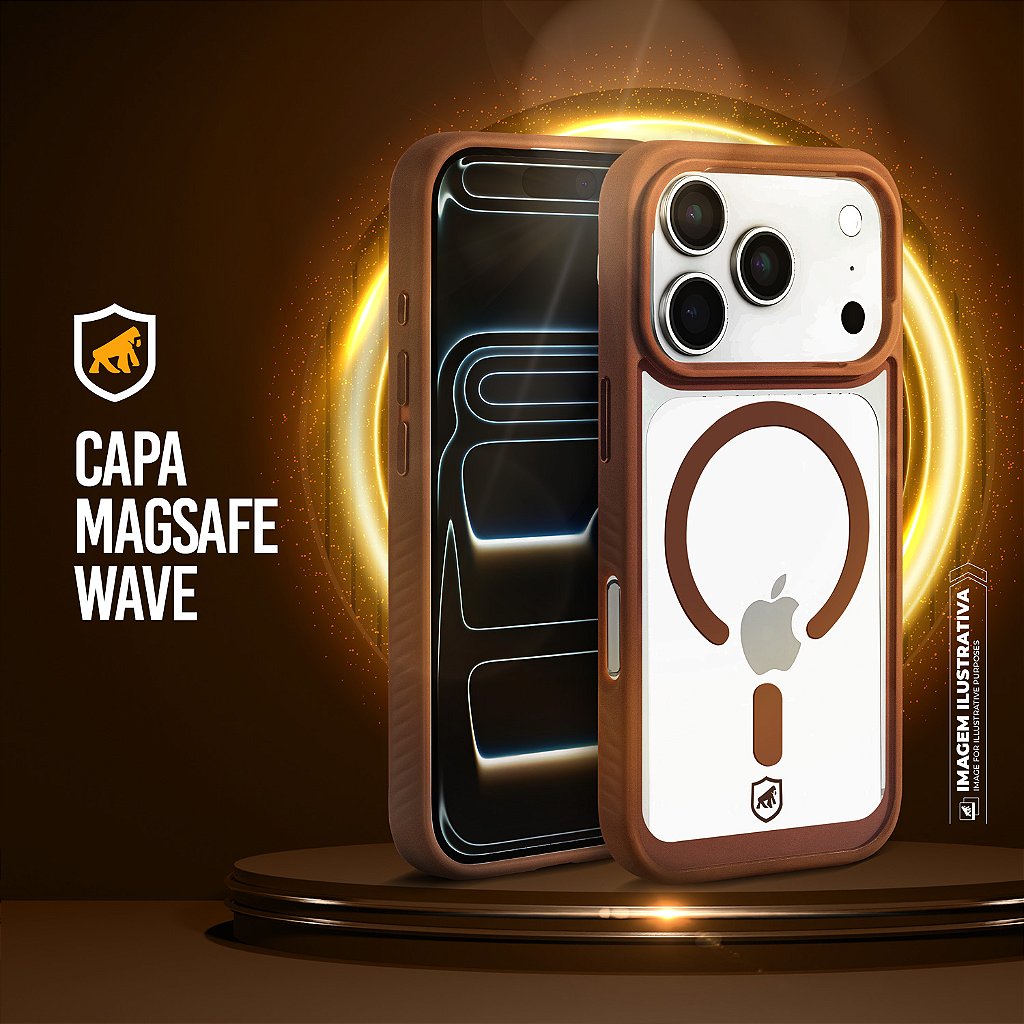 Capa para iPhone 18 Pro Max - Magsafe Wave Transparente - Desert - Gshield