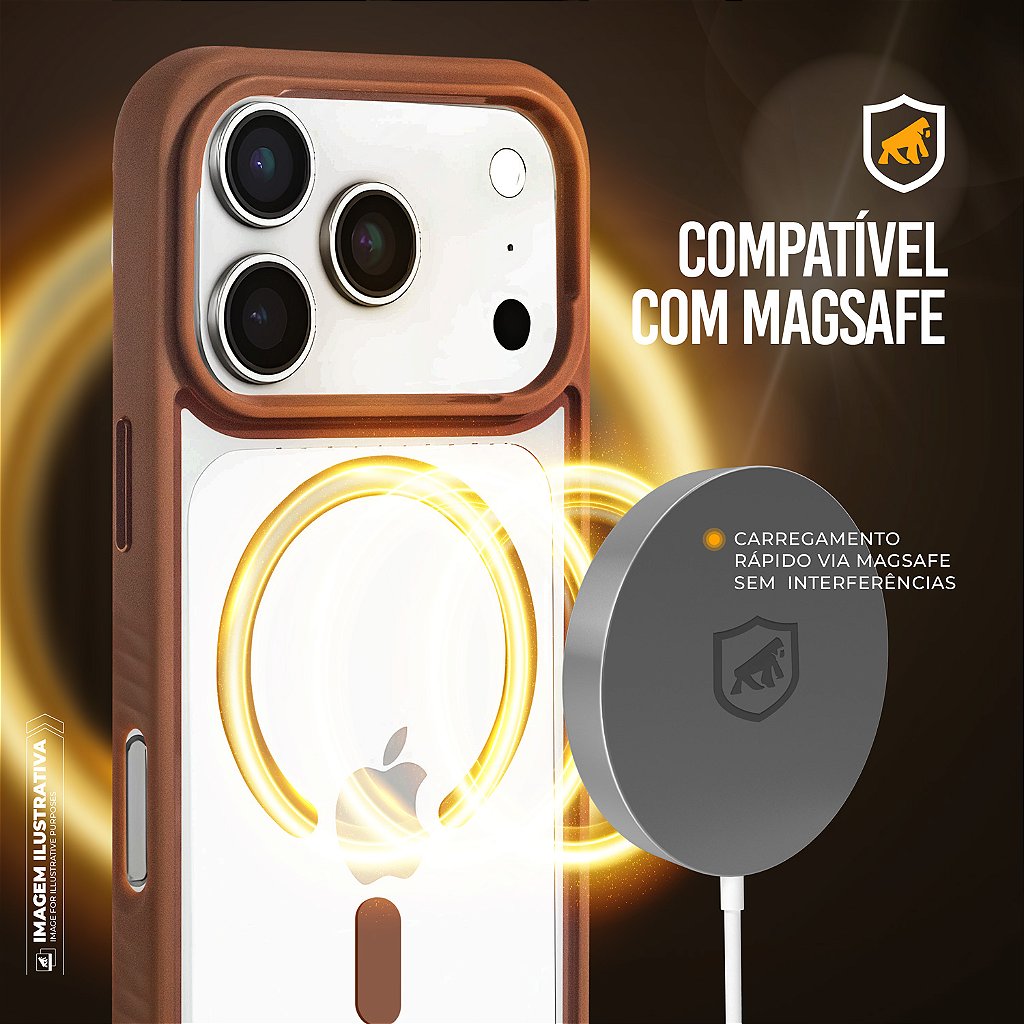 Capa para iPhone 18 Pro Max - Magsafe Wave Transparente - Desert - Gshield