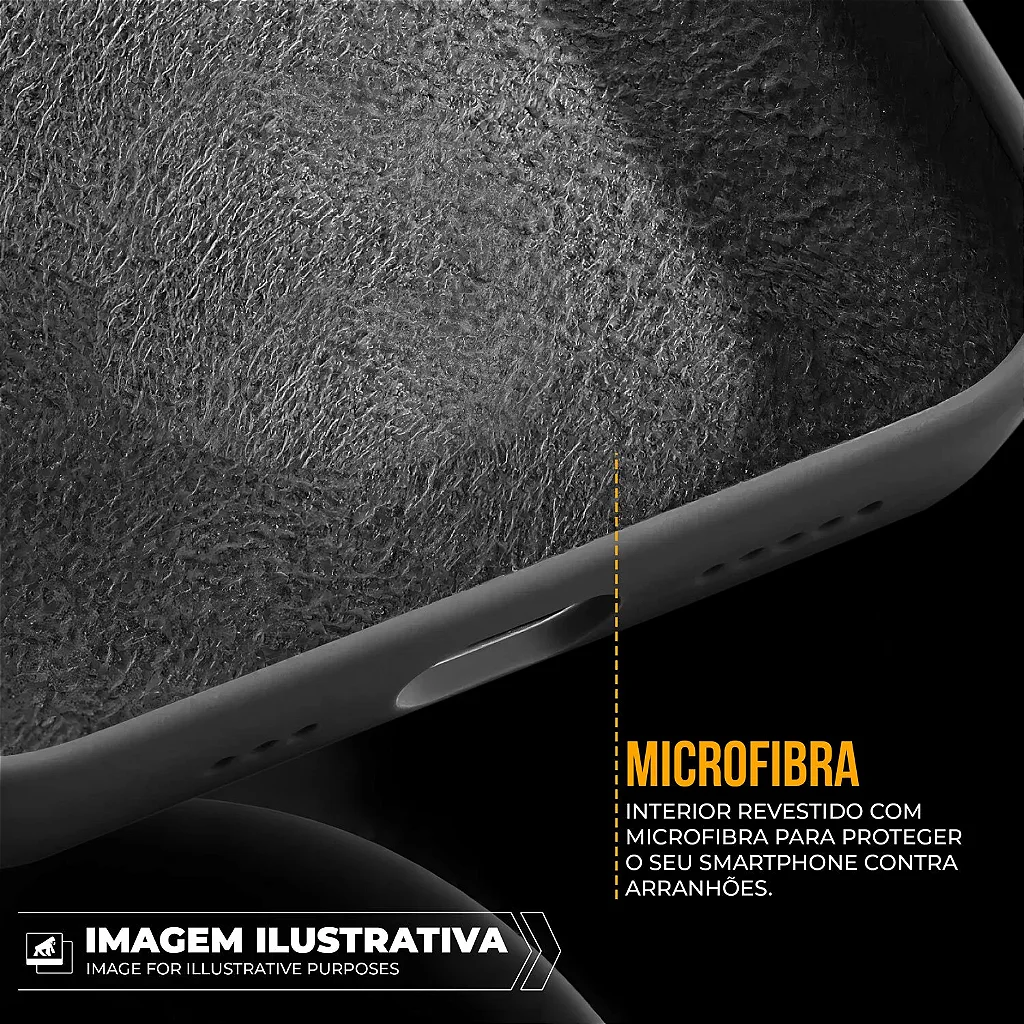 Capa para iPhone 18 Pro - Silicon Premium Preta - Gshield