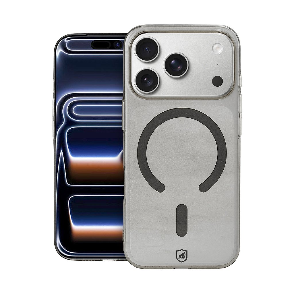 Capa para iPhone 18 Pro - Crystal Slim Magsafe - NÃO AMARELA - Titanium - Gshield