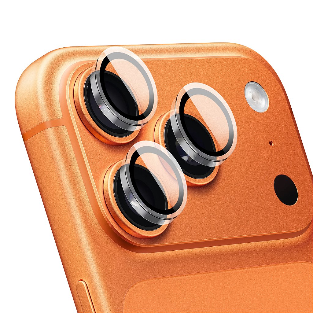 Protetor de Lente para iPhone 18 Pro - Survivor - Transparente com molde aplicador - Frame para câmera - Gshield