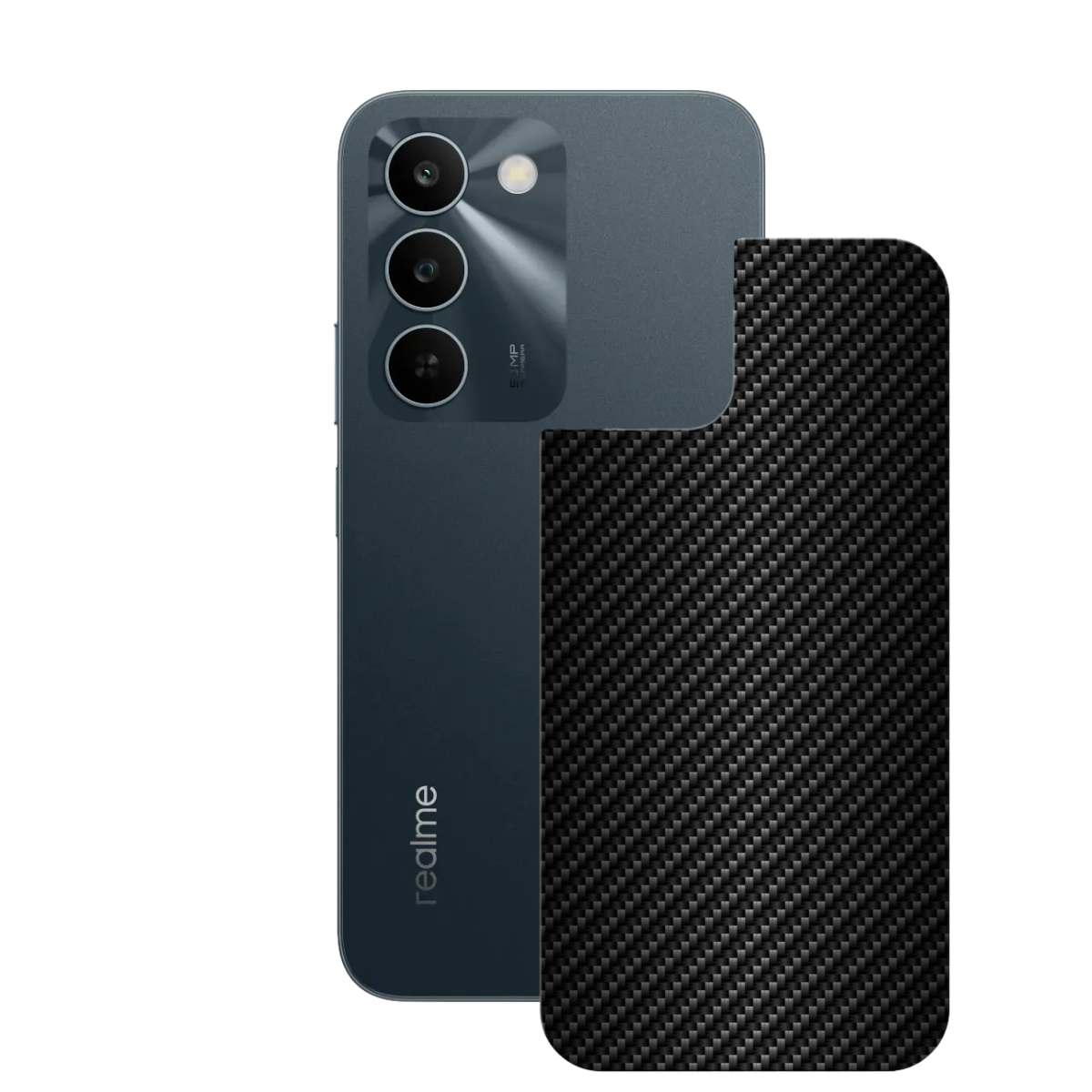 Película para Realme 16x 5G - Traseira de Fibra de Carbono Preta - Gshield