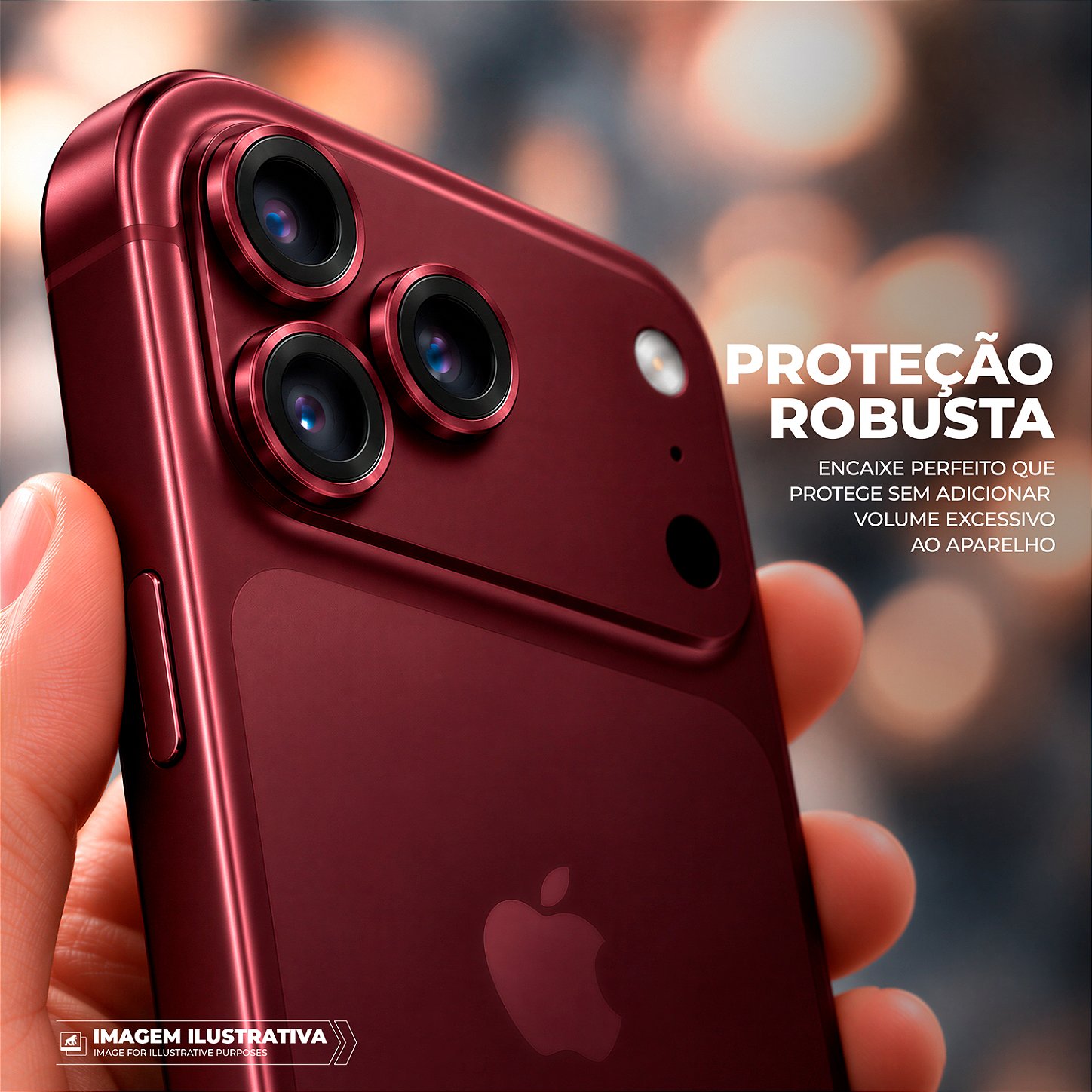 Protetor de Lente Dinamic para iPhone 18 Pro / 18 Pro Max - Bordô - Gshield - foto 3