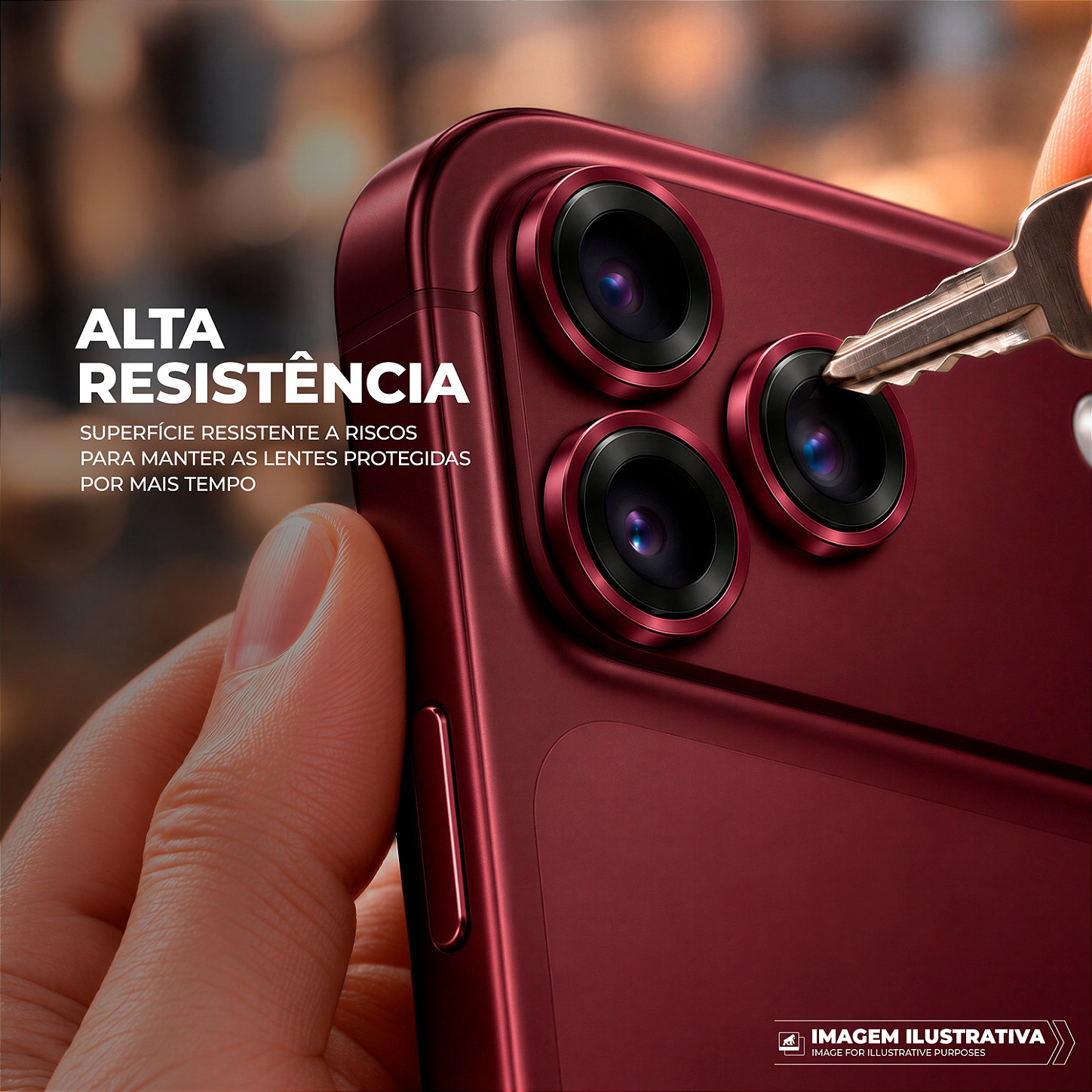 Protetor de Lente Dinamic para iPhone 18 Pro / 18 Pro Max - Bordô - Gshield - foto 7