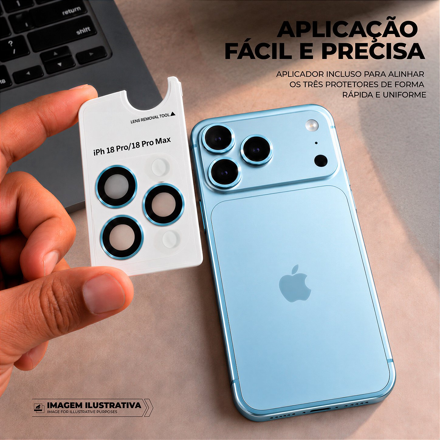 Protetor de Lente Dinamic para iPhone 18 Pro / 18 Pro Max - Glacial - Gshield - foto 4