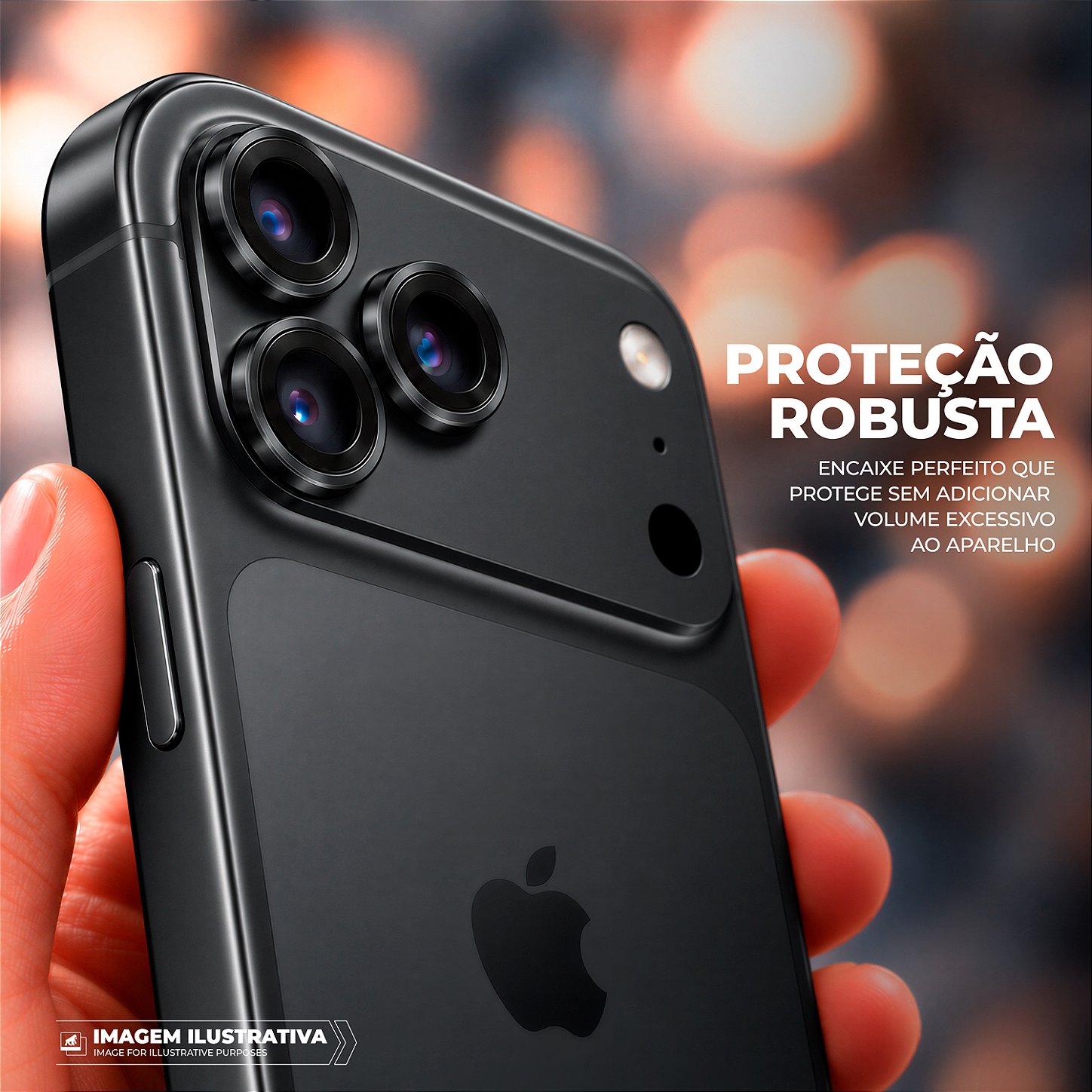 Protetor de Lente Dinamic para iPhone 18 Pro / 18 Pro Max - Preta - Gshield - foto 3