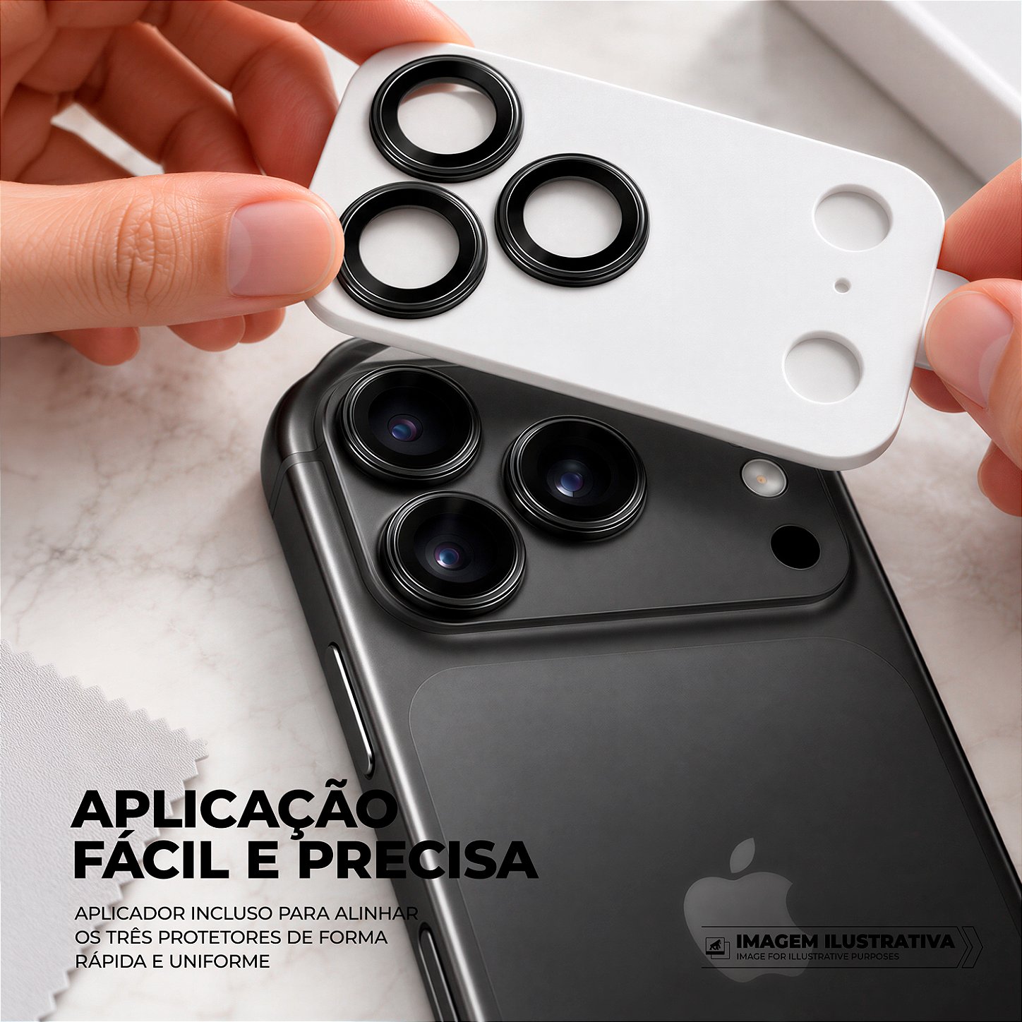Protetor de Lente Dinamic Slim para iPhone 18 Pro / 18 Pro Max - Preta - Gshield - foto 4
