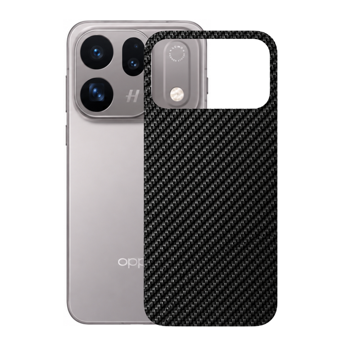 Película para Oppo Find X10 - Traseira de Fibra de Carbono Preta - Gshield