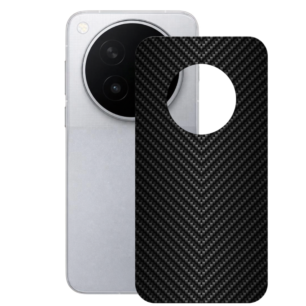 Película para Vivo X500 Pro Max - Traseira de Fibra de Carbono Preta - Gshield