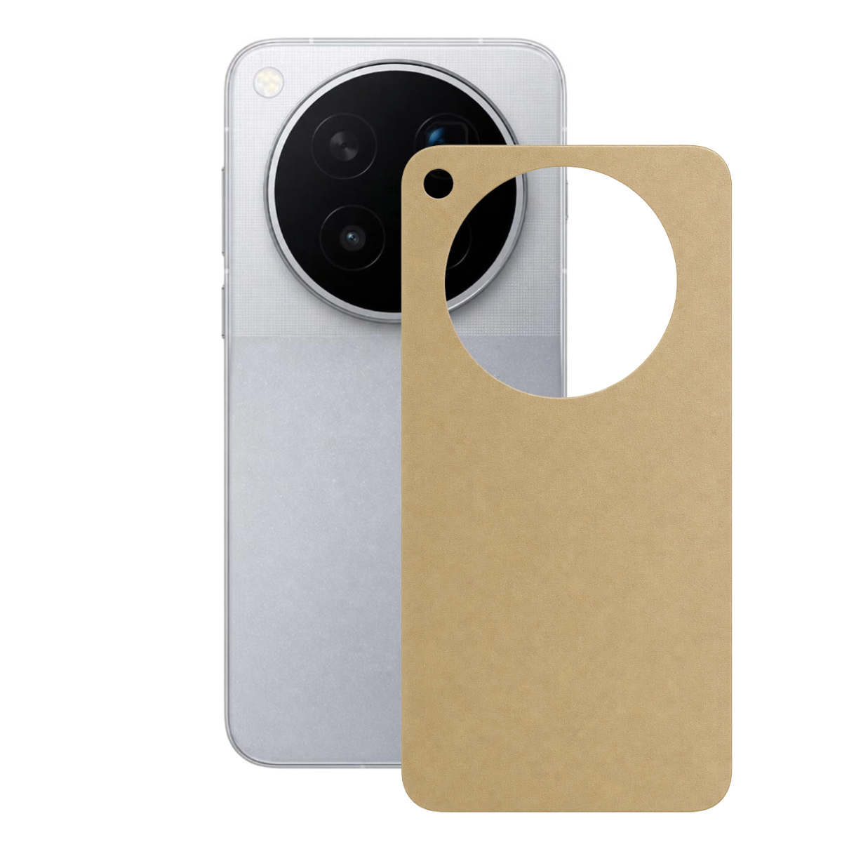 Película para Vivo X500 Pro Max - Traseira Efeito Couro Bege - Gshield