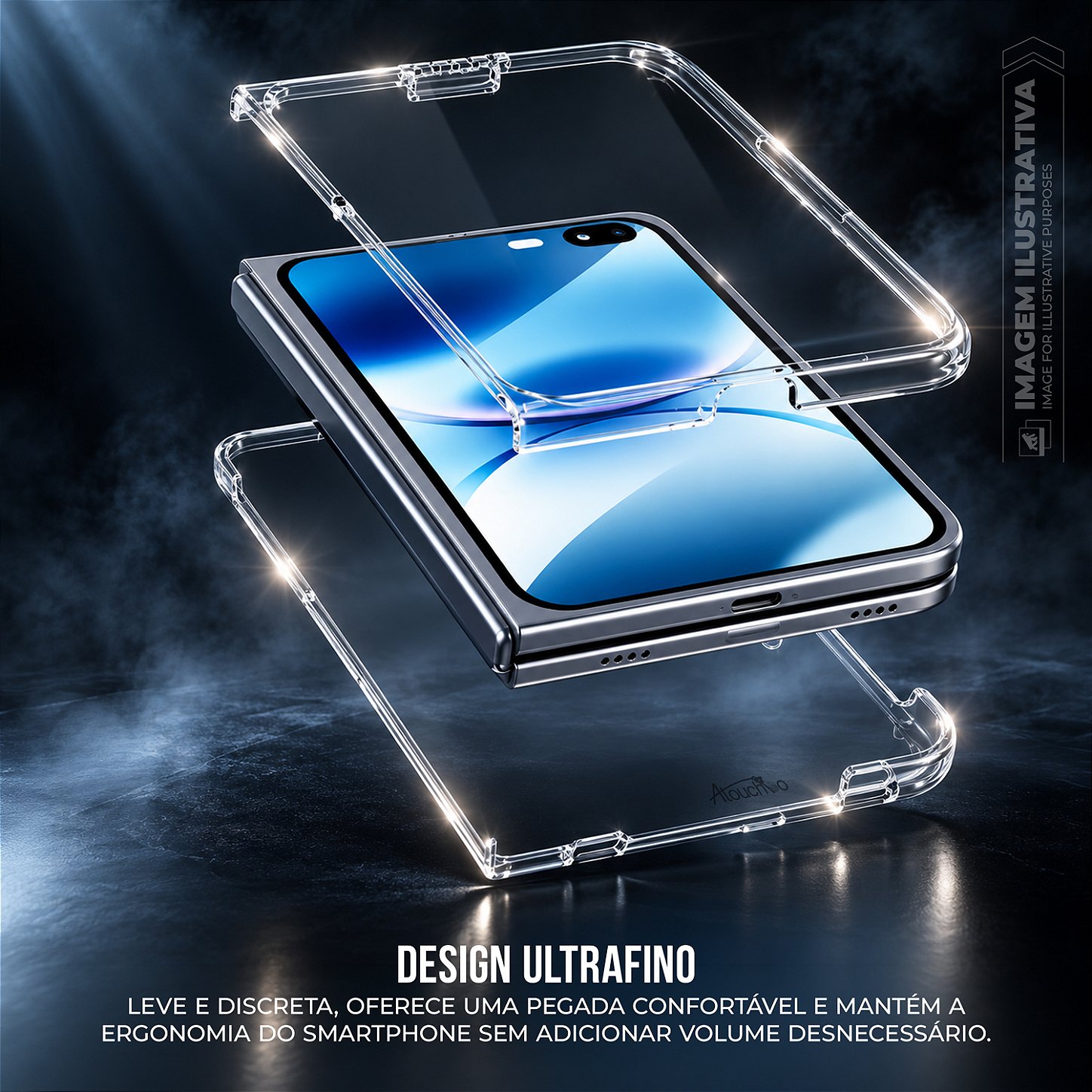Capa Transparente Slim com Proteção Anti-impacto e Visual Cristalino - iPhone Duo - Antishock - foto 2