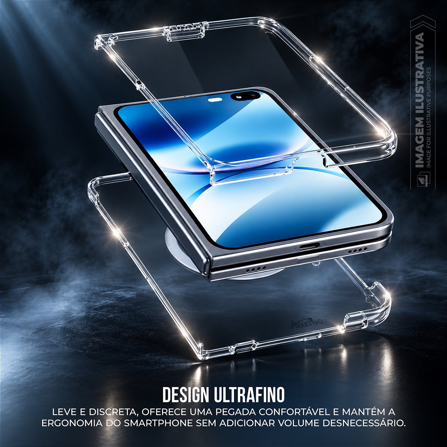 Capa Transparente Slim Anti-impacto com Visual Cristalino e Magsafe Integrado - iPhone Duo - Antishock - foto 3