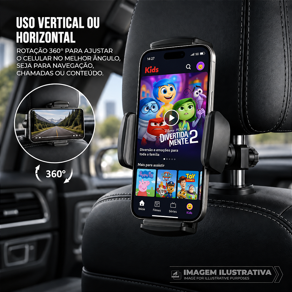 Kit Retrovisor Infantil Flex Baby View + Suporte Veicular para Banco Traseiro com Rotação 360° Survivor - Gshield - foto 6