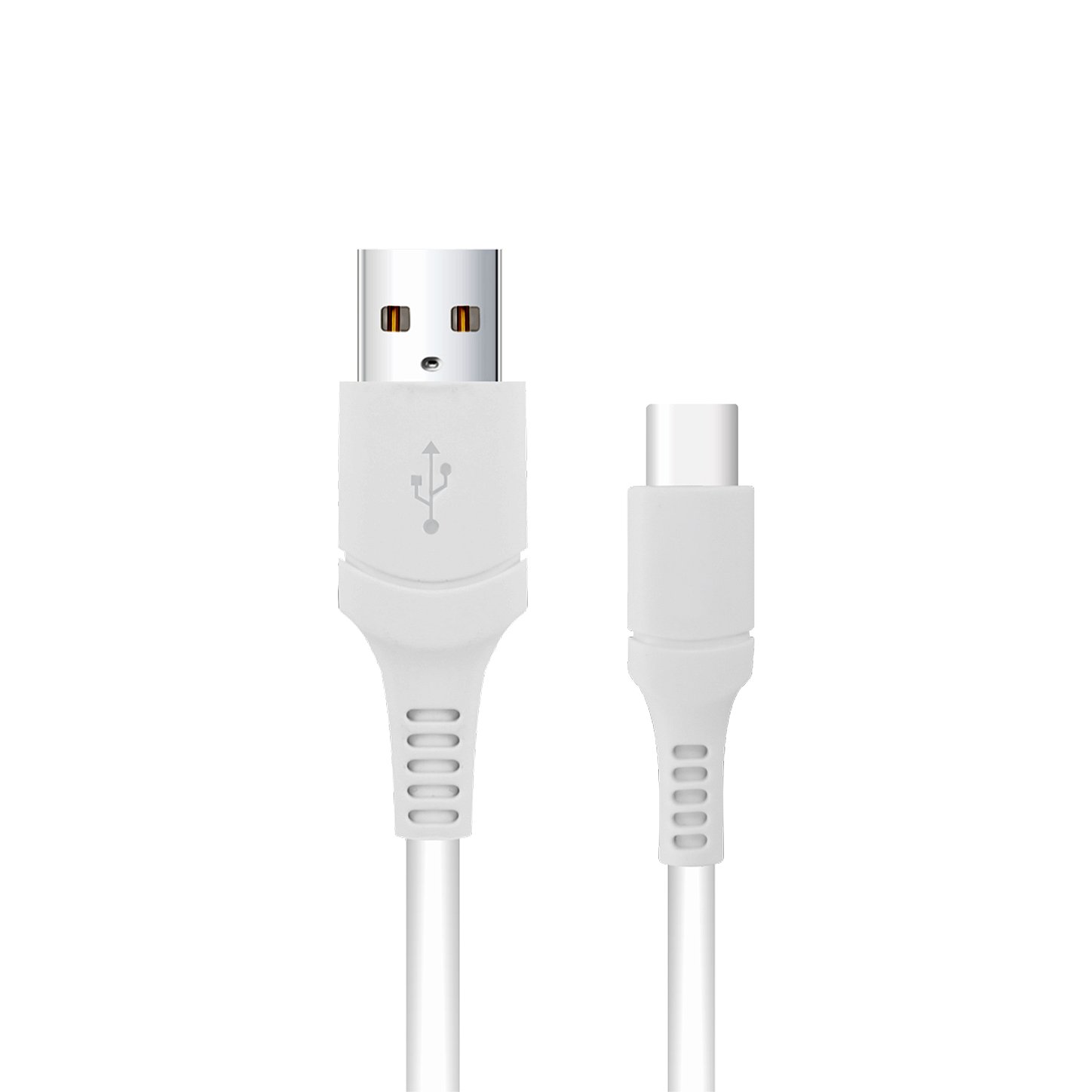 Cabo Easy USB-A / Tipo-C 1 Metro, PVC Reforçado, Carregamento Rápido 18W 3A e Transferência de Dados 480 Mbps, Branco – Gshield
