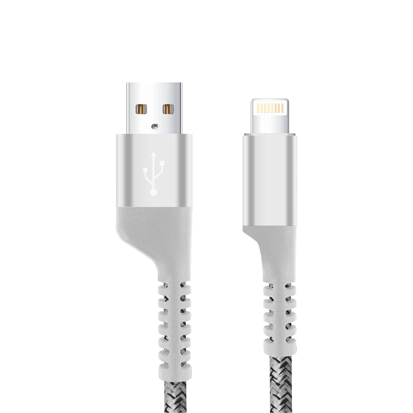 Cabo Lightning / USB-A | Micro USB -A |Tipo C / USB-A 1M Nylon Trançado, Carregamento Rápido 3A e Transferência de Dados 480Mbps - Branco - Fish Kevlar - foto 4