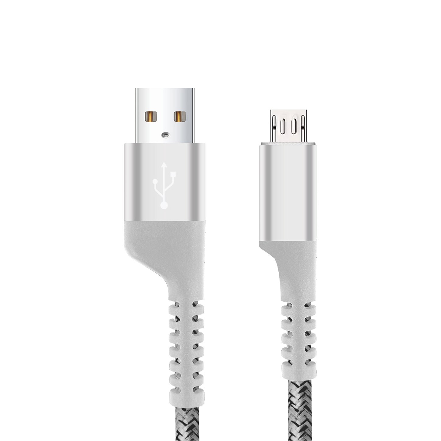 Cabo Lightning / USB-A | Micro USB -A |Tipo C / USB-A 1M Nylon Trançado, Carregamento Rápido 3A e Transferência de Dados 480Mbps - Branco - Fish Kevlar - foto 3